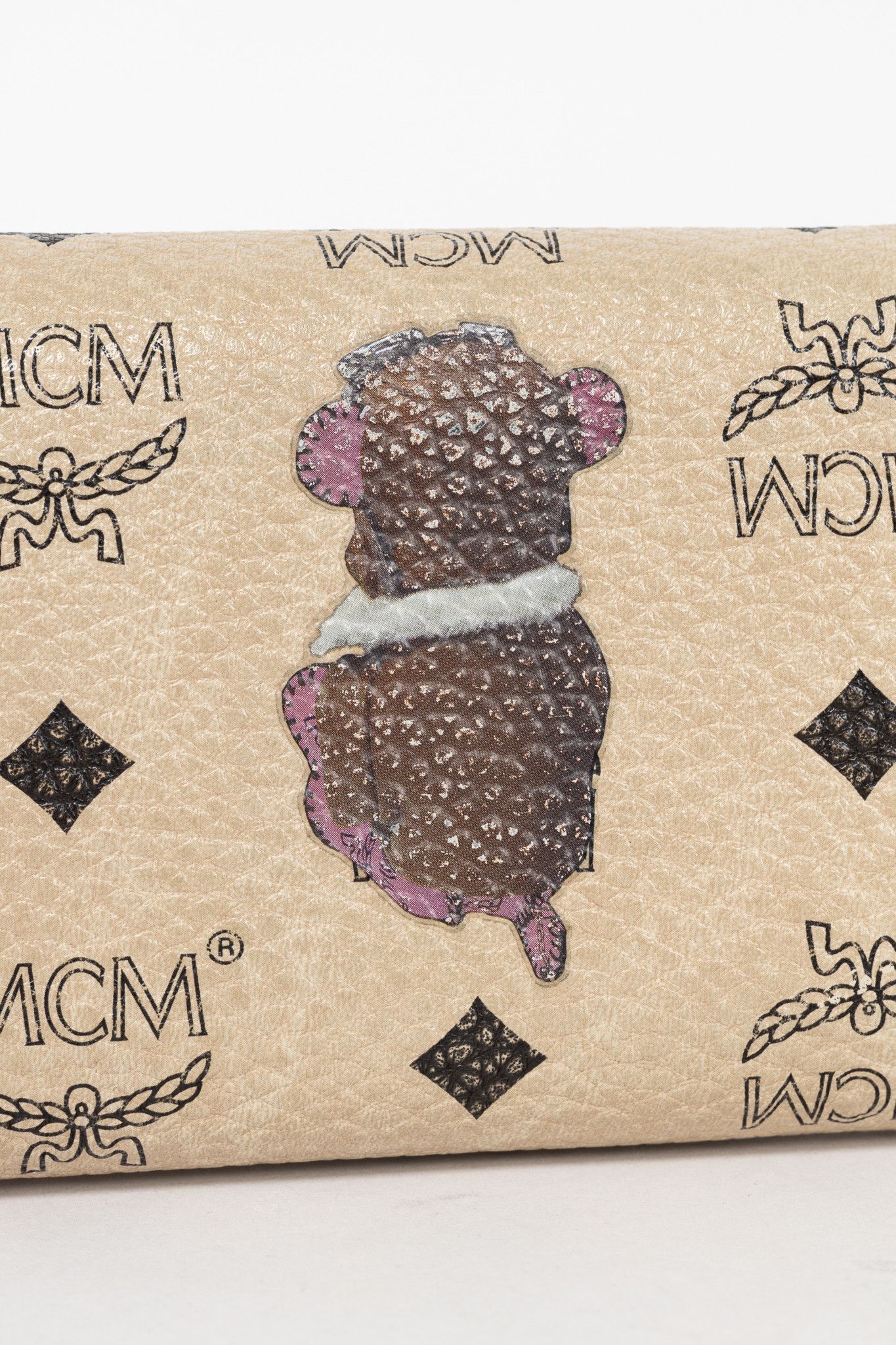 MCM MCM Beige Leather Monogram & Bear-Print Wallet Size ONE SIZE - 7 Thumbnail