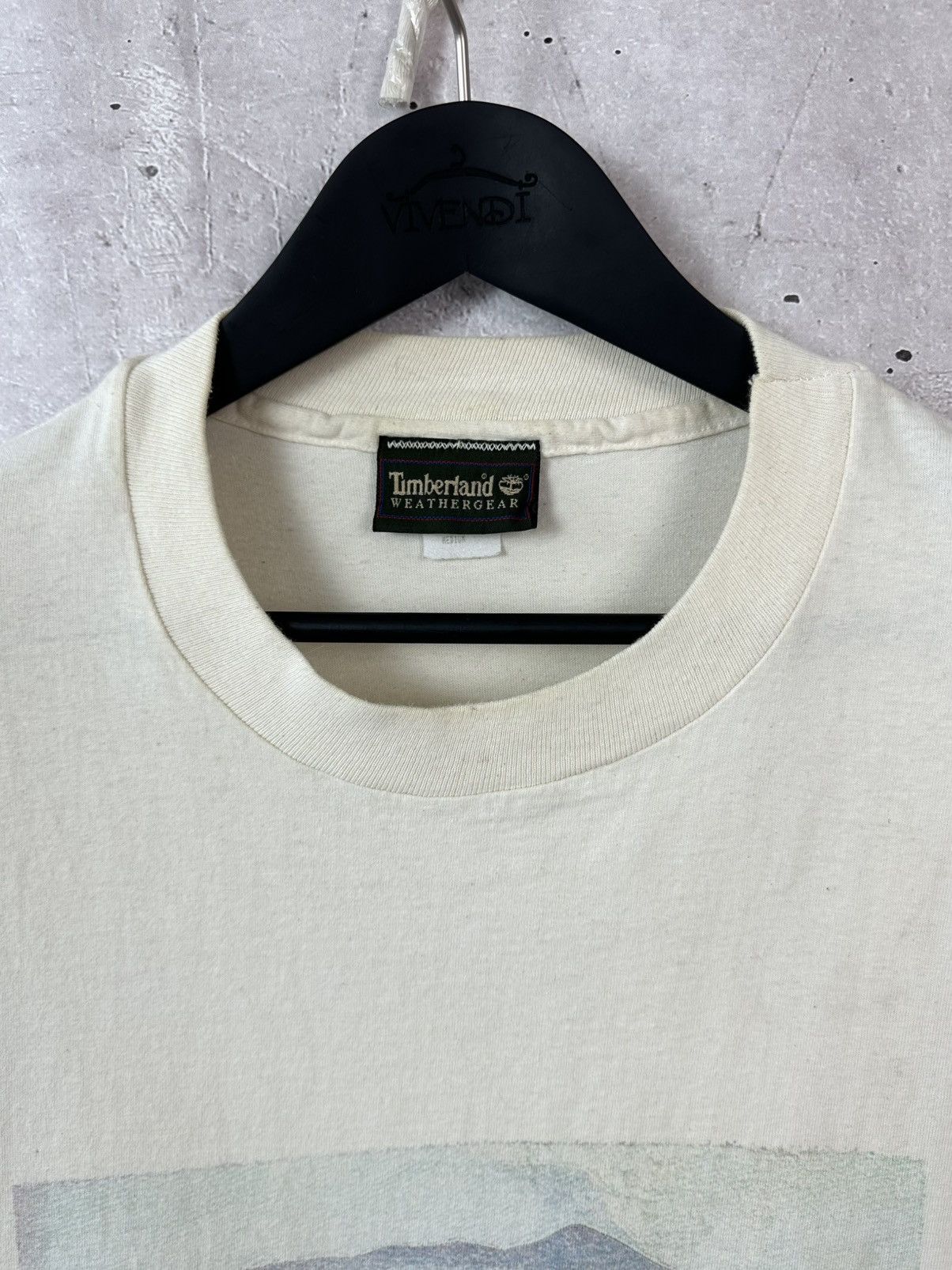 Timberland Vintage Timberland Made in USA Beige Short Sleeve Tee Size US M / EU 48-50 / 2 - 4 Thumbnail