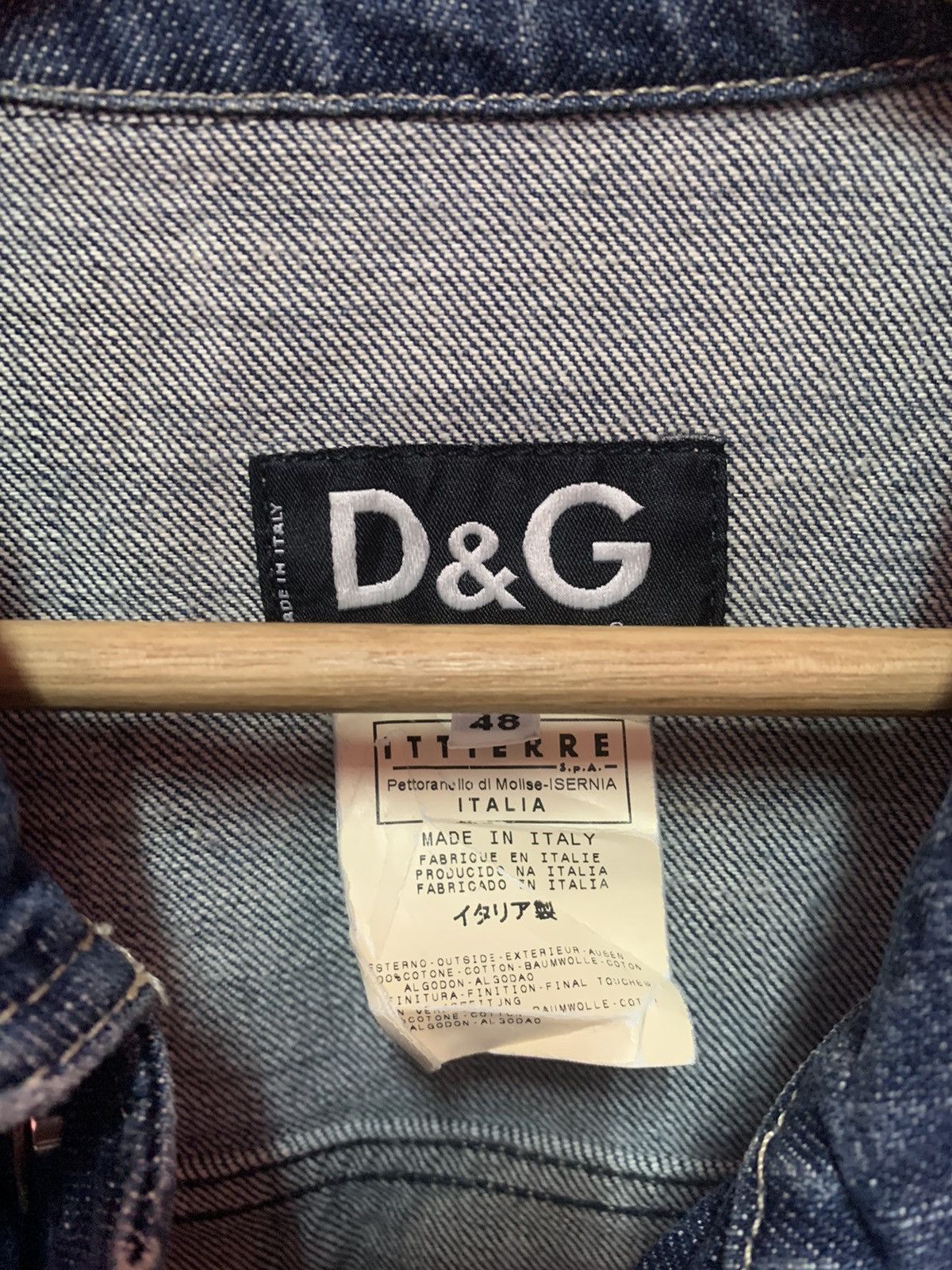 Dolce & Gabbana × Vintage RARE!! Denim Jacket DOLCE & GABBANA Size US M / EU 48-50 / 2 - 4 Thumbnail