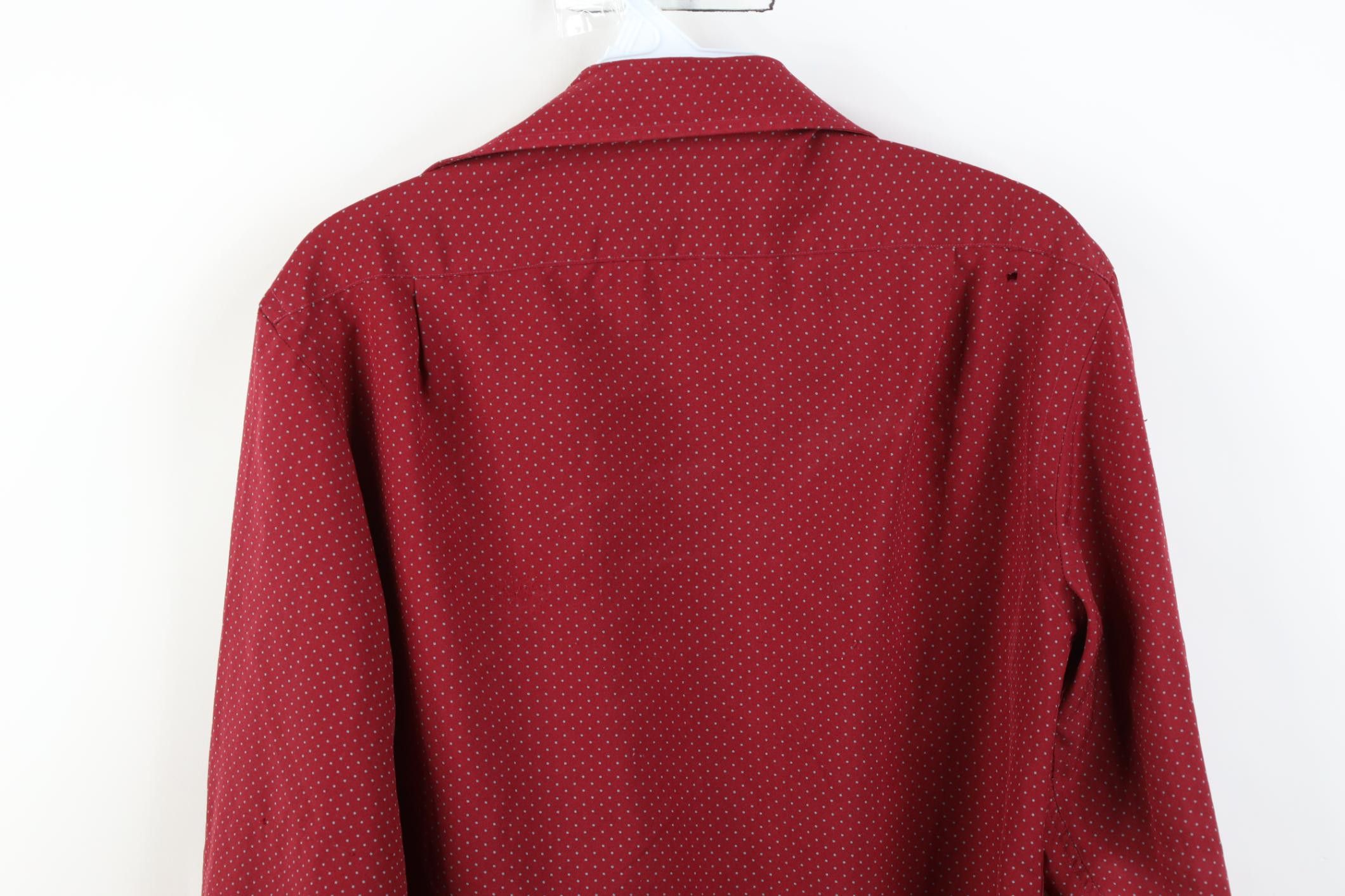 Givenchy Vintage 70s Givenchy Polka Dot Collared Button Shirt Red Size US S / EU 44-46 / 1 - 17 Thumbnail