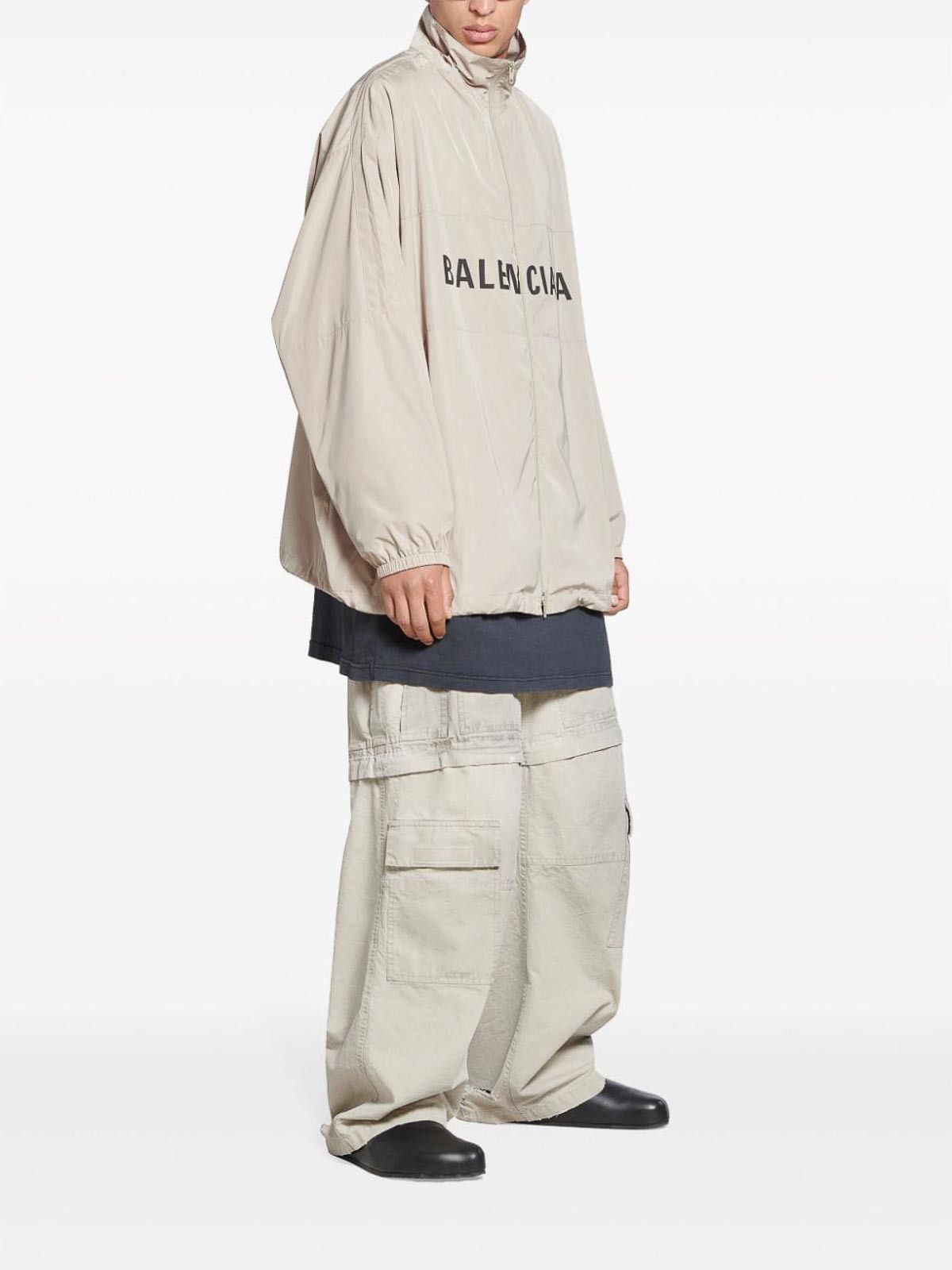 Balenciaga o1bcso1str0426 Zip-Up Jacket in Beige Size US XS / EU 42 / 0 - 2 Thumbnail