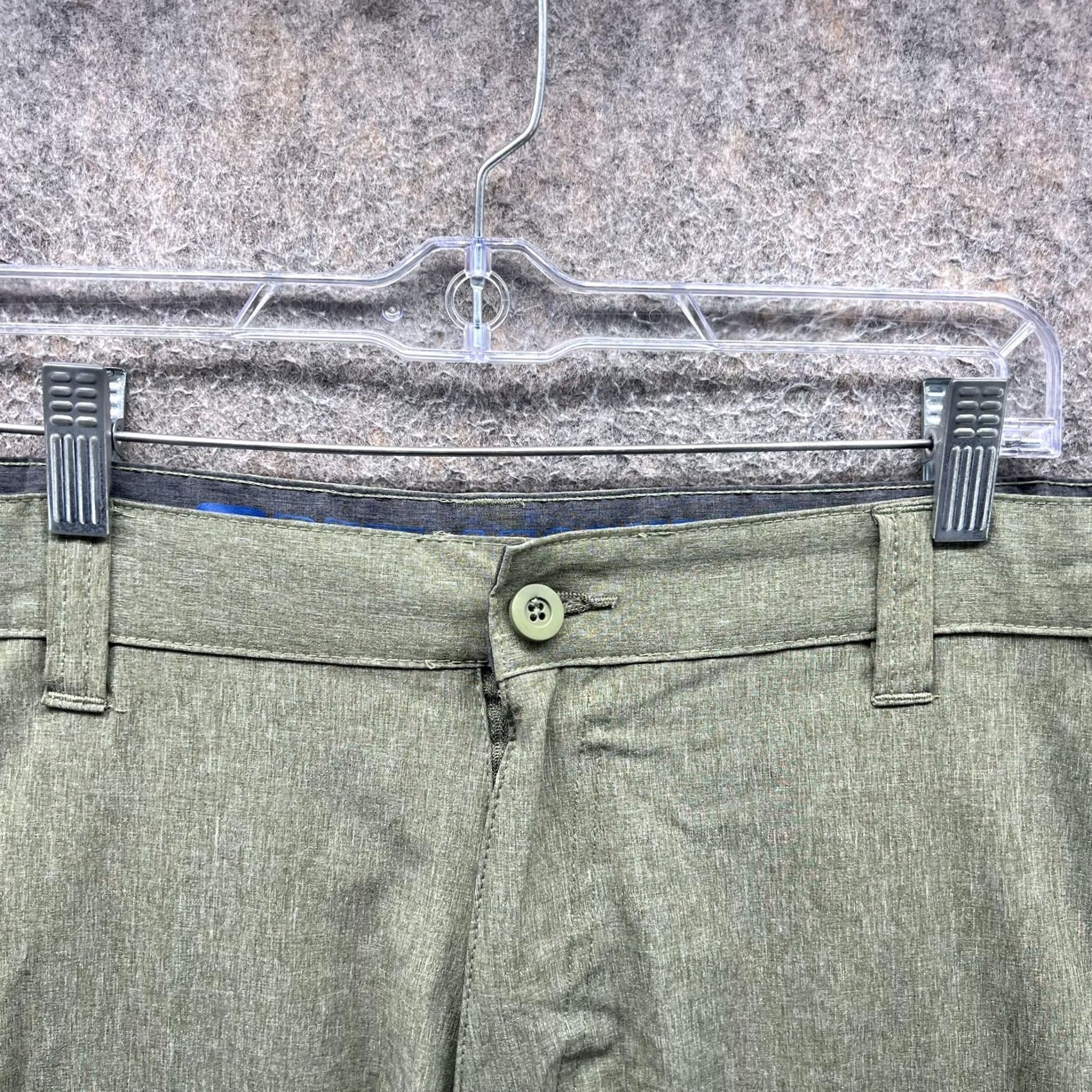 Vintage Reel Legends Shorts Mens 38 Green Microfiber Chino Stretch 9 Inseam Casual Size US 38 / EU 54 - 7 Thumbnail