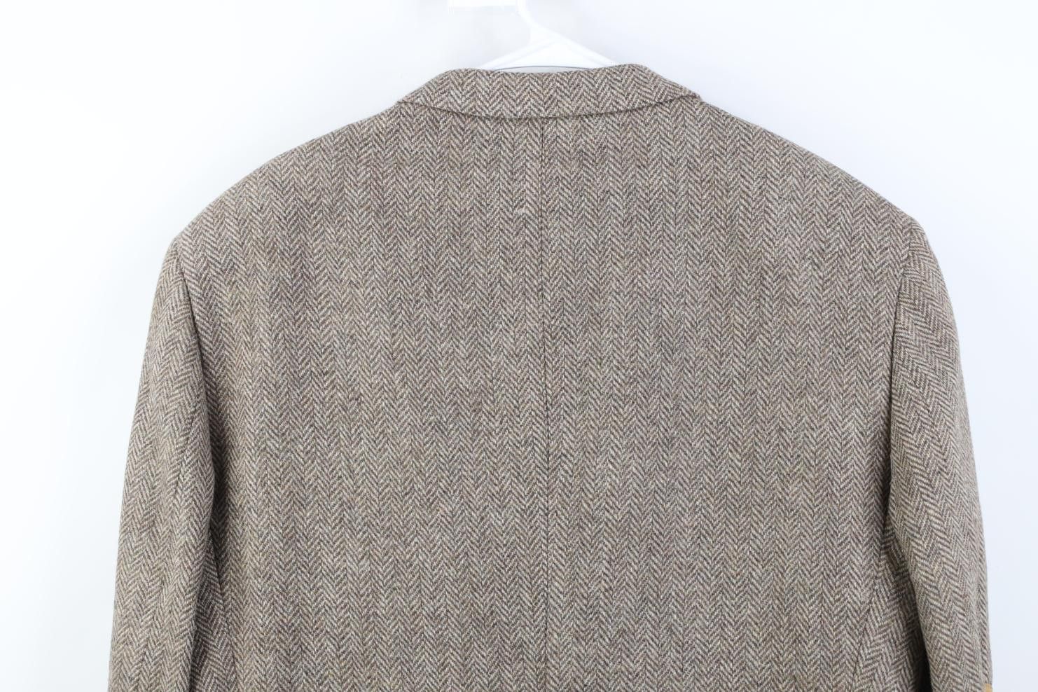 Vintage Vintage 90s Herringbone Suede Elbow Patch Blazer Suit Jacket Size US XXL / EU 58 / 5 - 14 Thumbnail