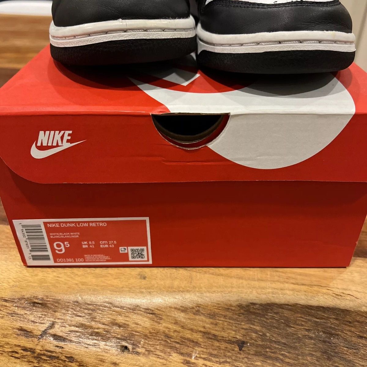 Nike New Men’s Nike Dunk Low Panda DD1391-100 Size:9.5 Size US 9.5 / EU 42-43 - 7 Thumbnail