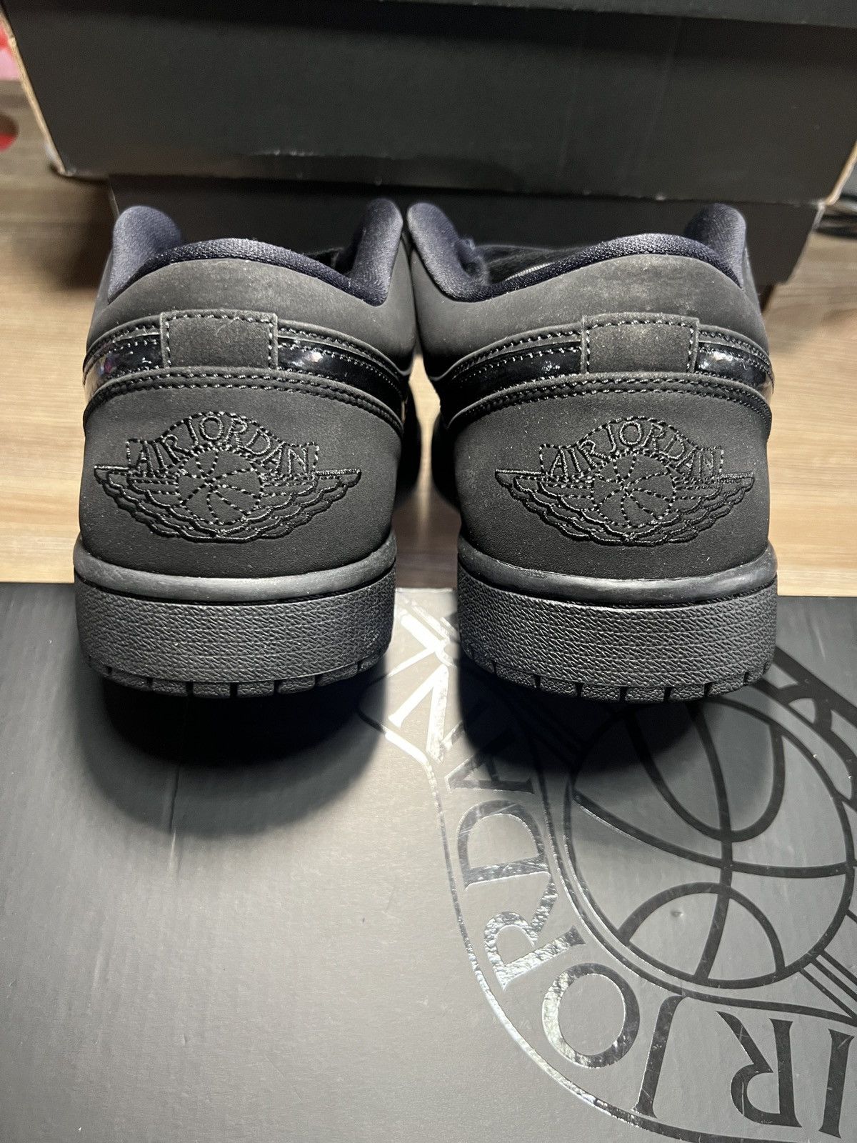 Jordan Brand Jordan 1 Low Triple Black Suede Size US 10.5 / EU 43-44 - 4 Thumbnail