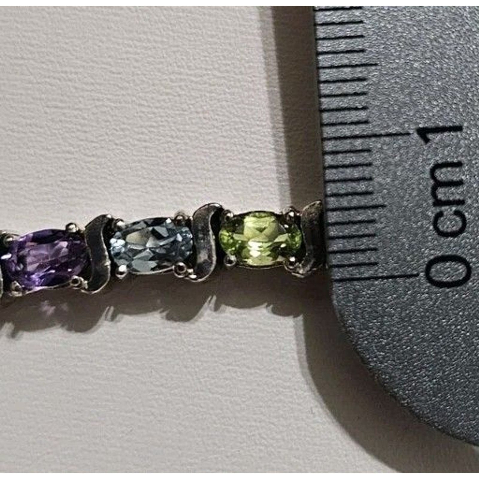 Other Multicolor Rainbow Crystal Sterling Silver Bracelet 925 Size ONE SIZE - 3 Thumbnail