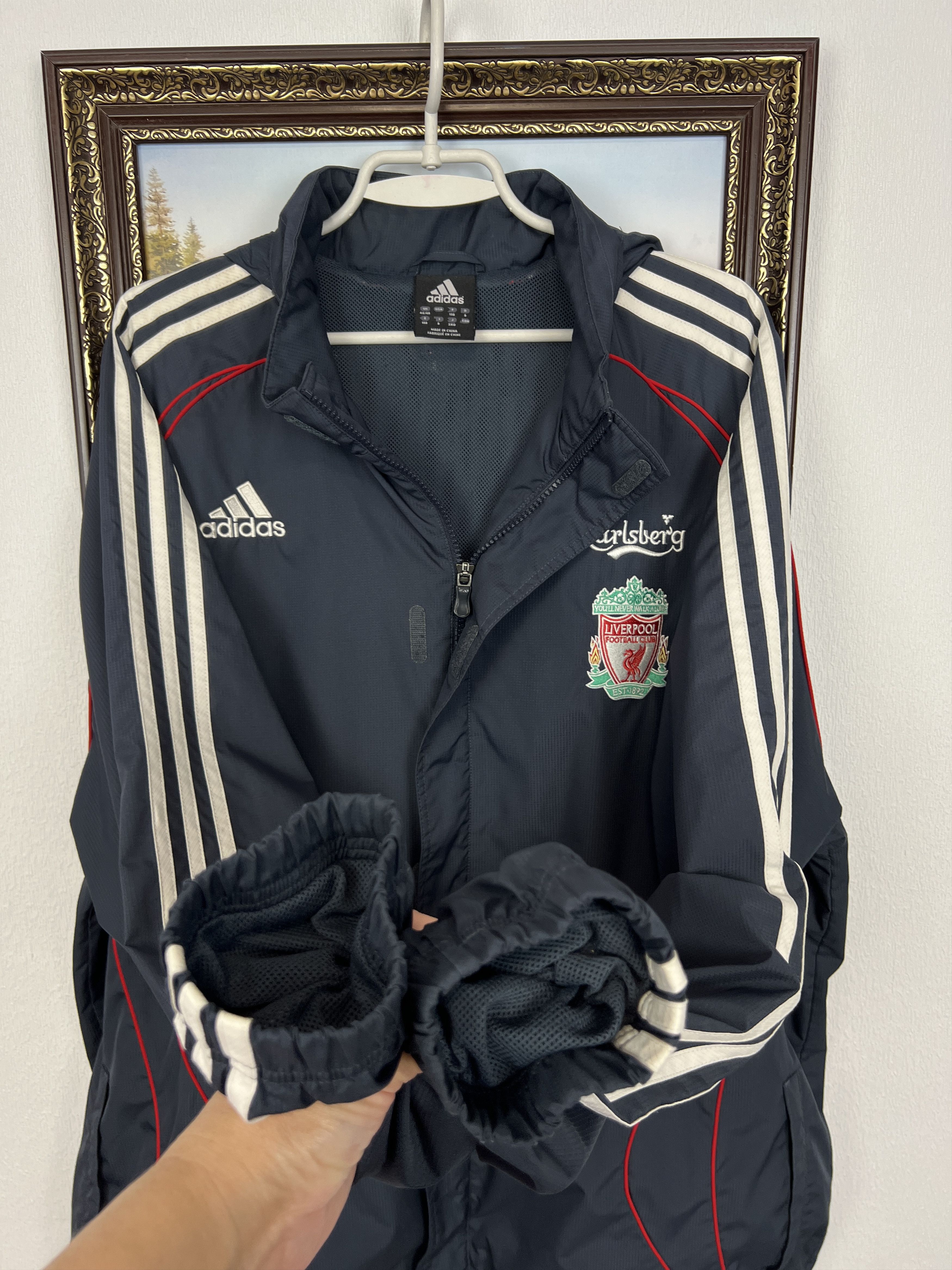 Vintage Adidas Liverpool Football Jacket Soccer Track Top