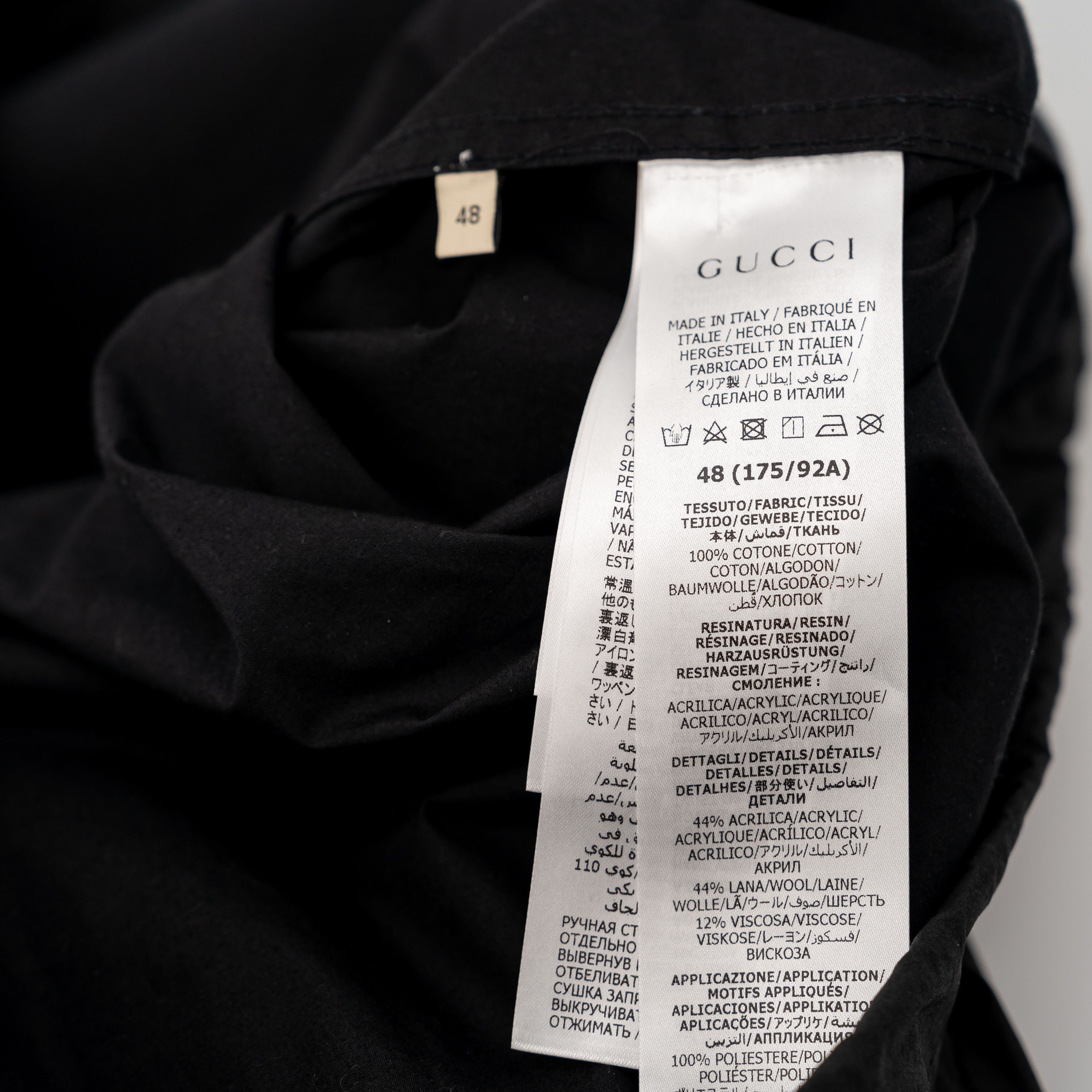 Gucci 48 M Gucci Coated Cotton Windbreaker Label Black Jacket Web Size US M / EU 48-50 / 2 - 11 Thumbnail