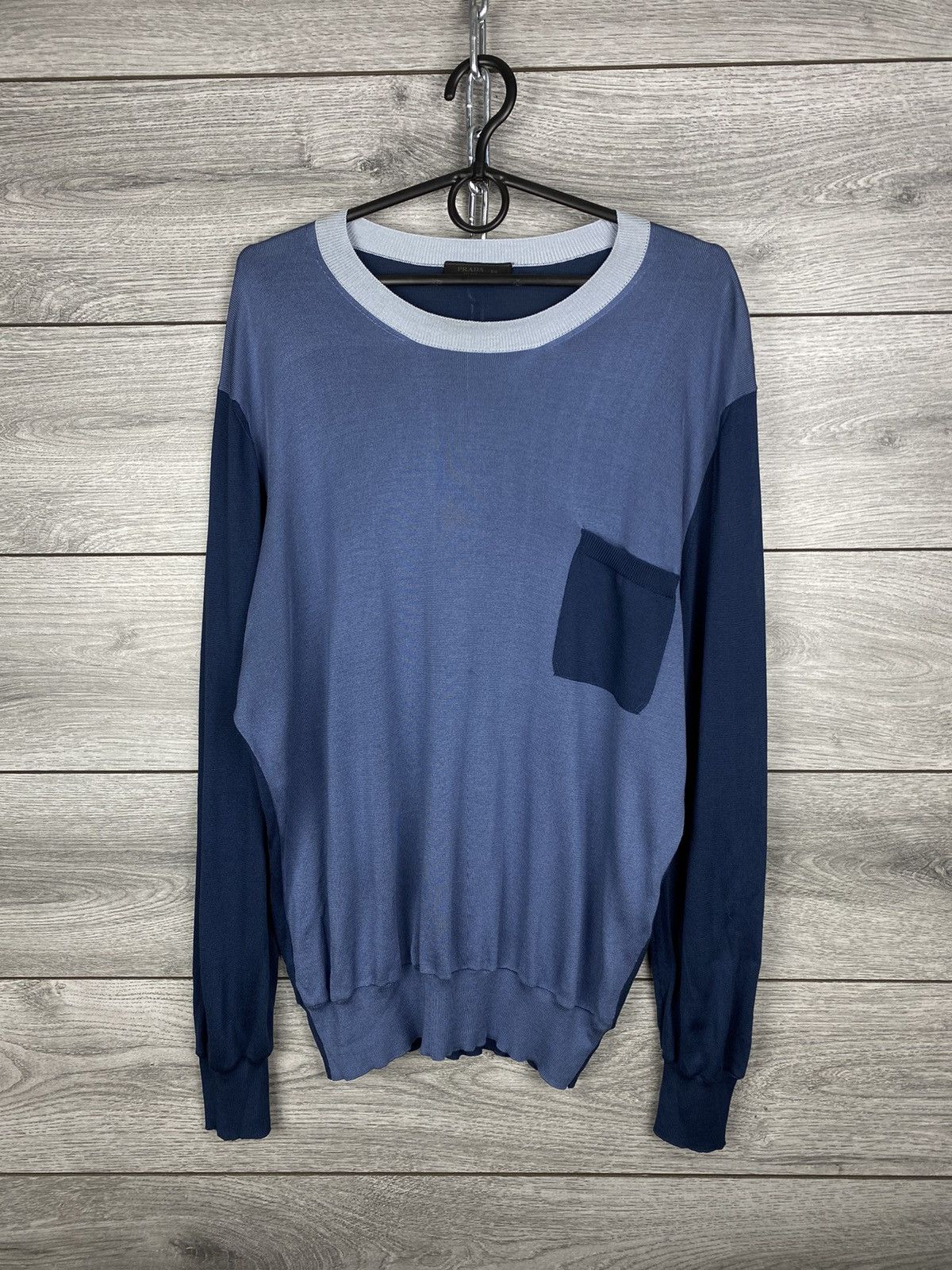 Prada Mens Prada Classic Crew Neck Jumper Sweater Size US L / EU 52-54 / 3 - 1 Thumbnail