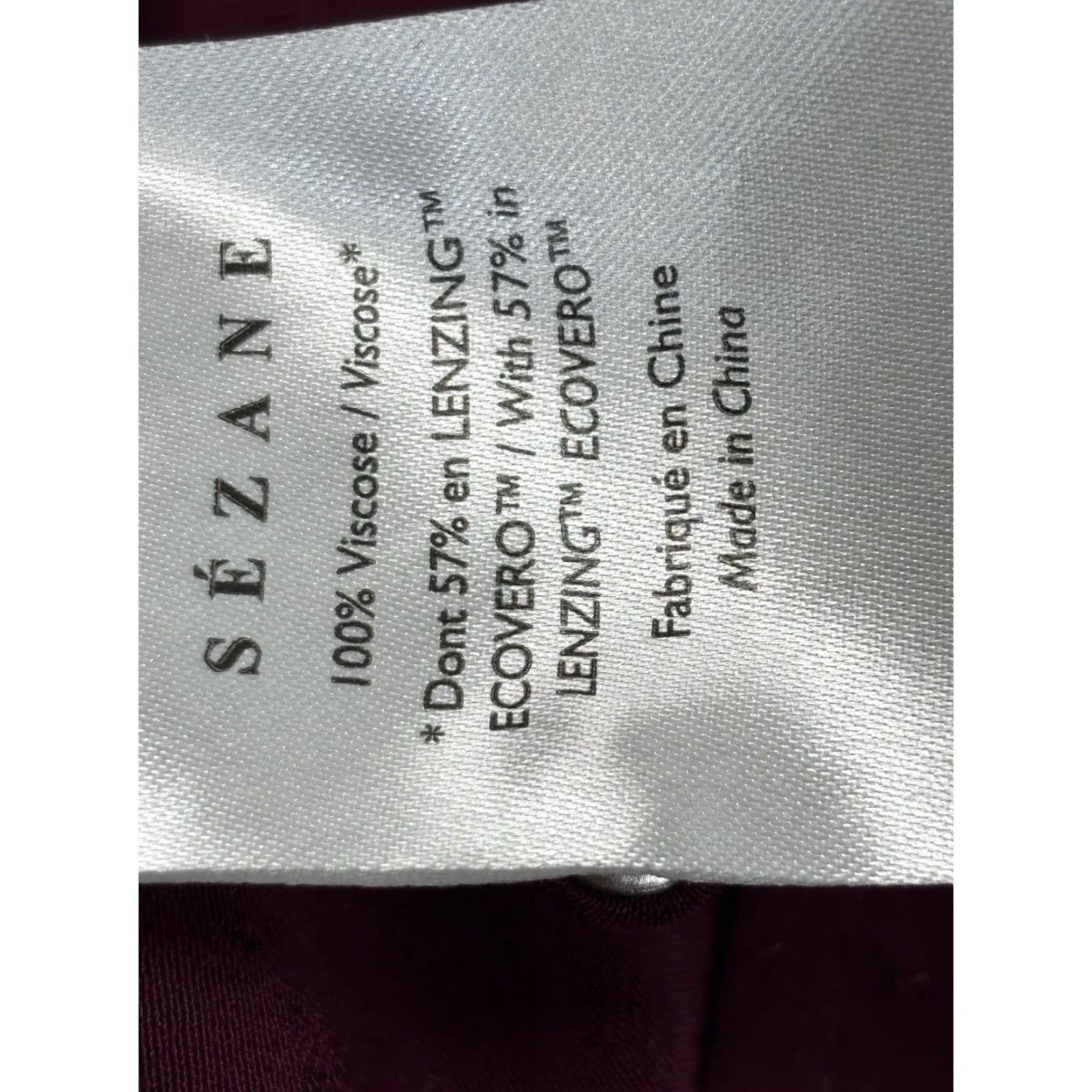 Vintage Sezane Abelia Blouse Wrap Around Long Sleeve Top Burgundy Secretary Size 36 US 6 Slim Viscose Floral Knit Womens Shirt Size XS / US 0-2 / IT 36-38 - 8 Thumbnail