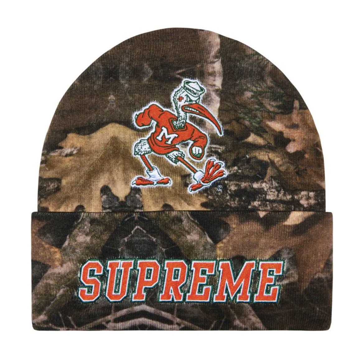 Mitchell & Ness × NCAA × Supreme Supreme/Mitchell&Ness NCAA Beanie Camo Size ONE SIZE - 1 Thumbnail