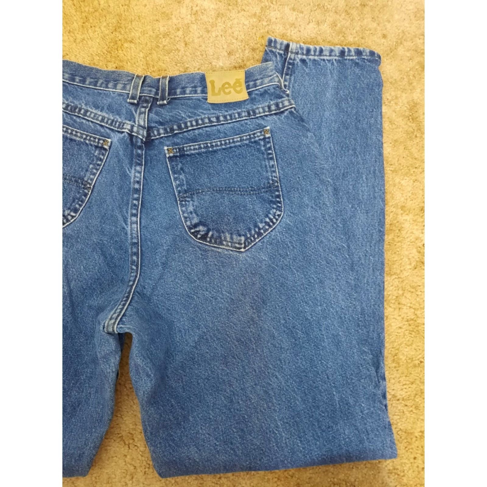 Lee VINTAGE Lee Women's Denim Jeans 90s High Rise 30x32 12 Tapered Leg Blue Size 34" / US 12 / IT 48 - 5 Thumbnail