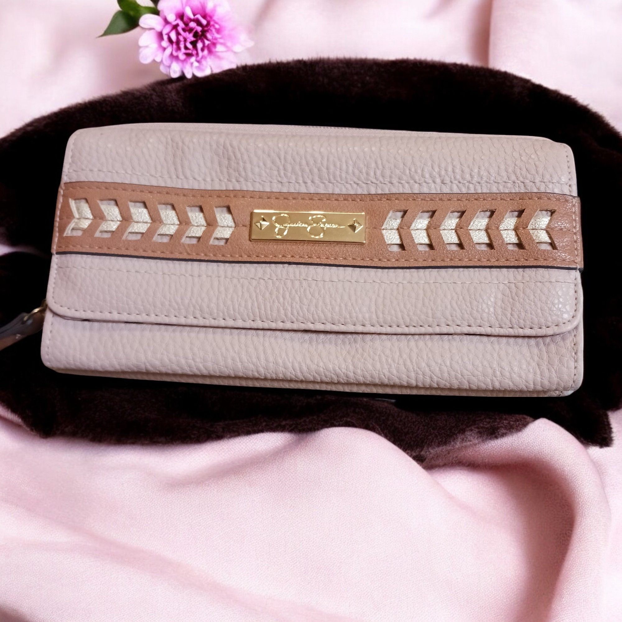 Jessica Simpson Jessica Simpson Dusty Rose Faux Pebbled Leather Wallet Size ONE SIZE - 1 Thumbnail