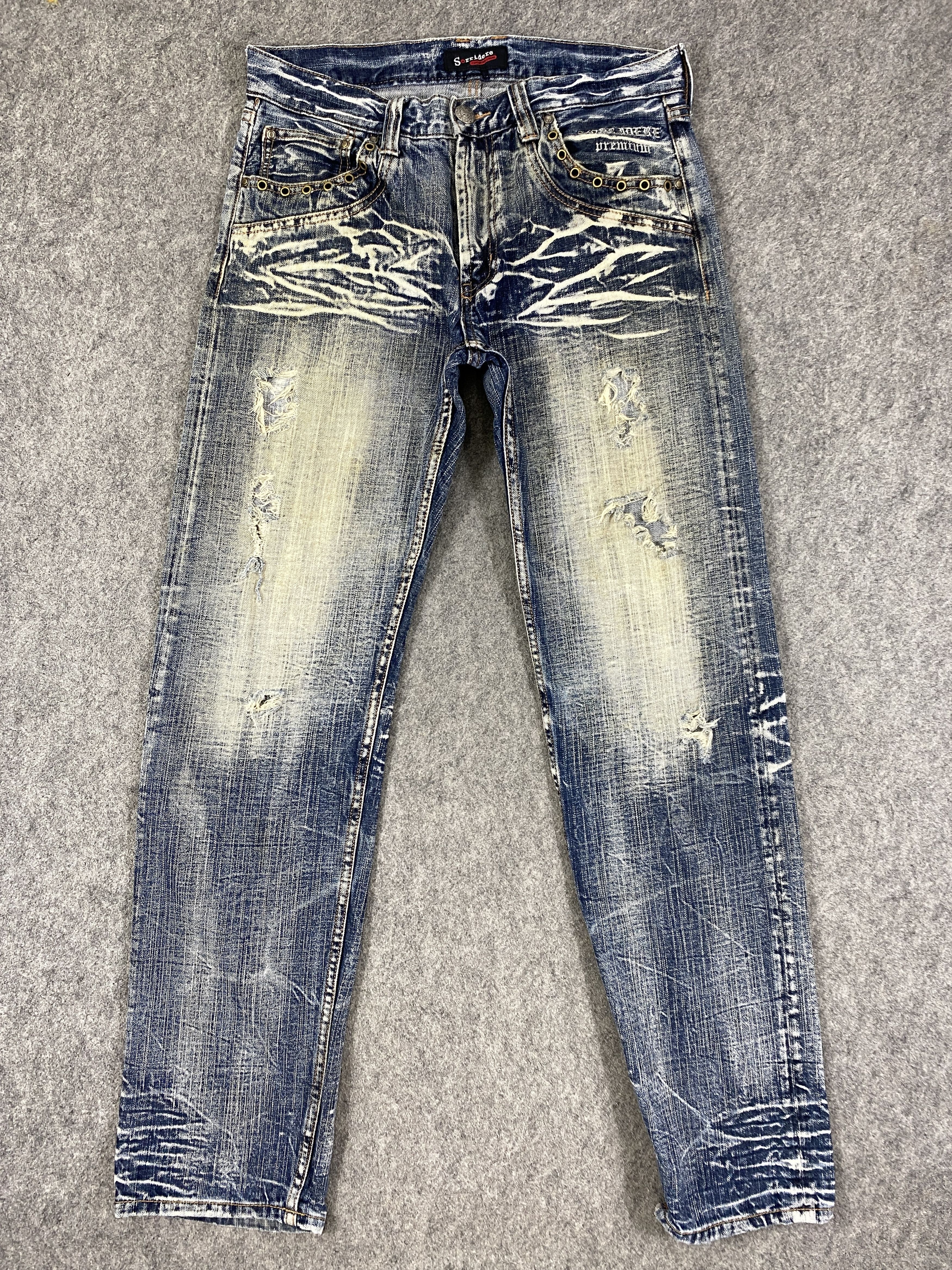 Hysteric Glamour Distressed Blue Vintage Sorridere Jeans 32x31.5 - JN3278 Size US 32 / EU 48 - 1 Thumbnail