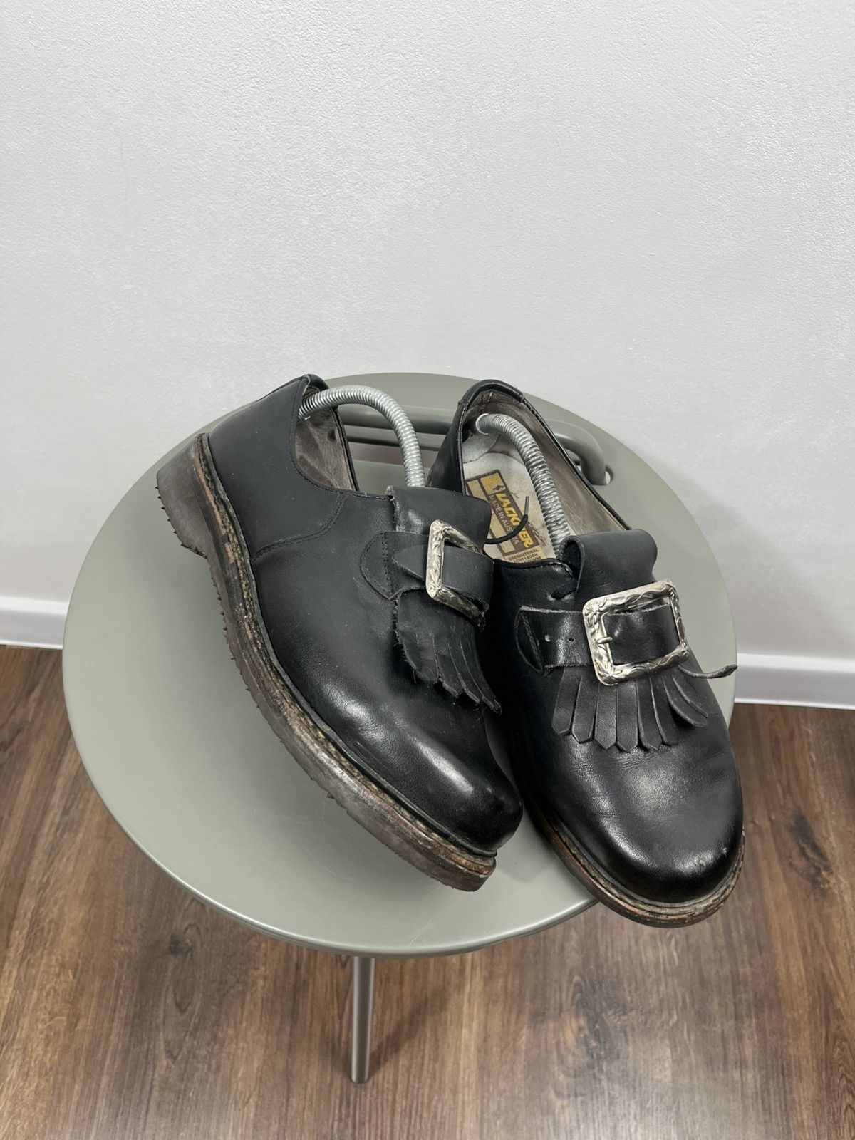 Other Vintage Lackner Austria Leather Buckle Fringe Shoes US 8.5 Size US 8.5 / EU 41-42 - 1 Thumbnail