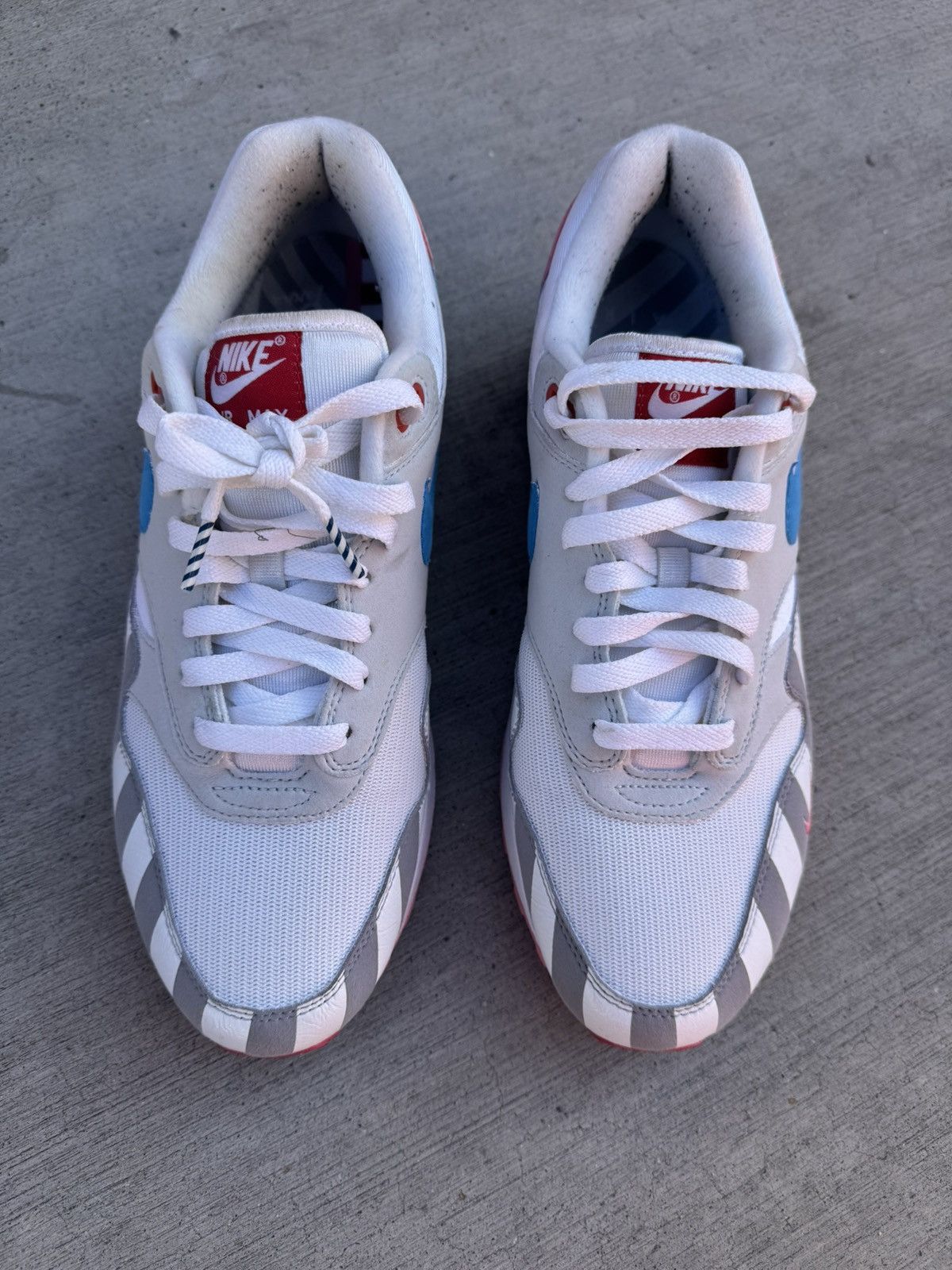 Nike NIKE AIR MAX 1 PARRA SIZE 10 WHITE MULTI COLOR USA Size US 10 / EU 43 - 3 Thumbnail