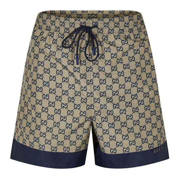 Gucci Men'S Gg Print Poplin Swim Shorts Size US 38 / EU 54 - 1 Thumbnail