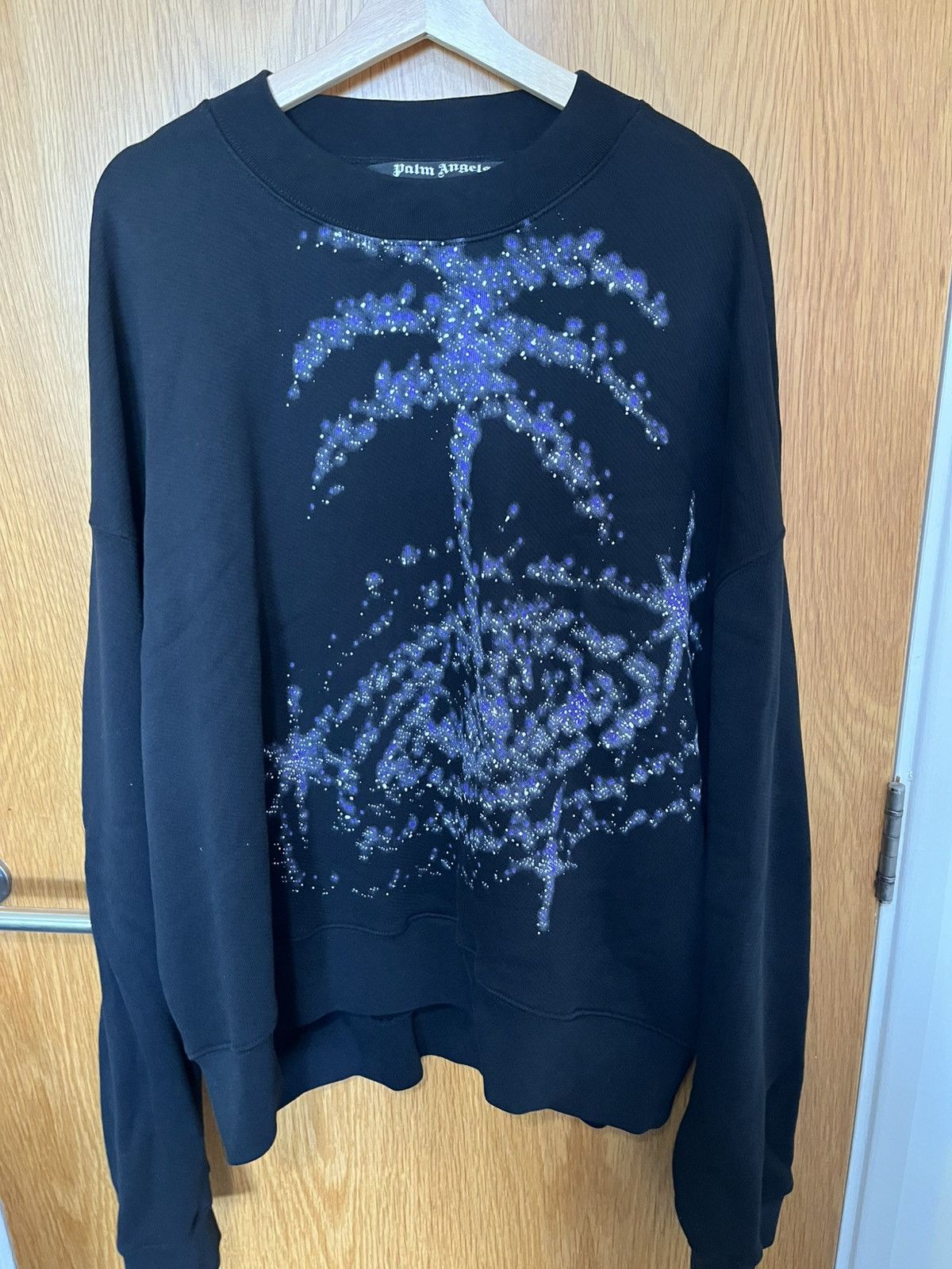 Palm Angels PALM ANGELS - GALAXY GLITTERED JUMPER Size US XL / EU 56 / 4 - 1 Thumbnail