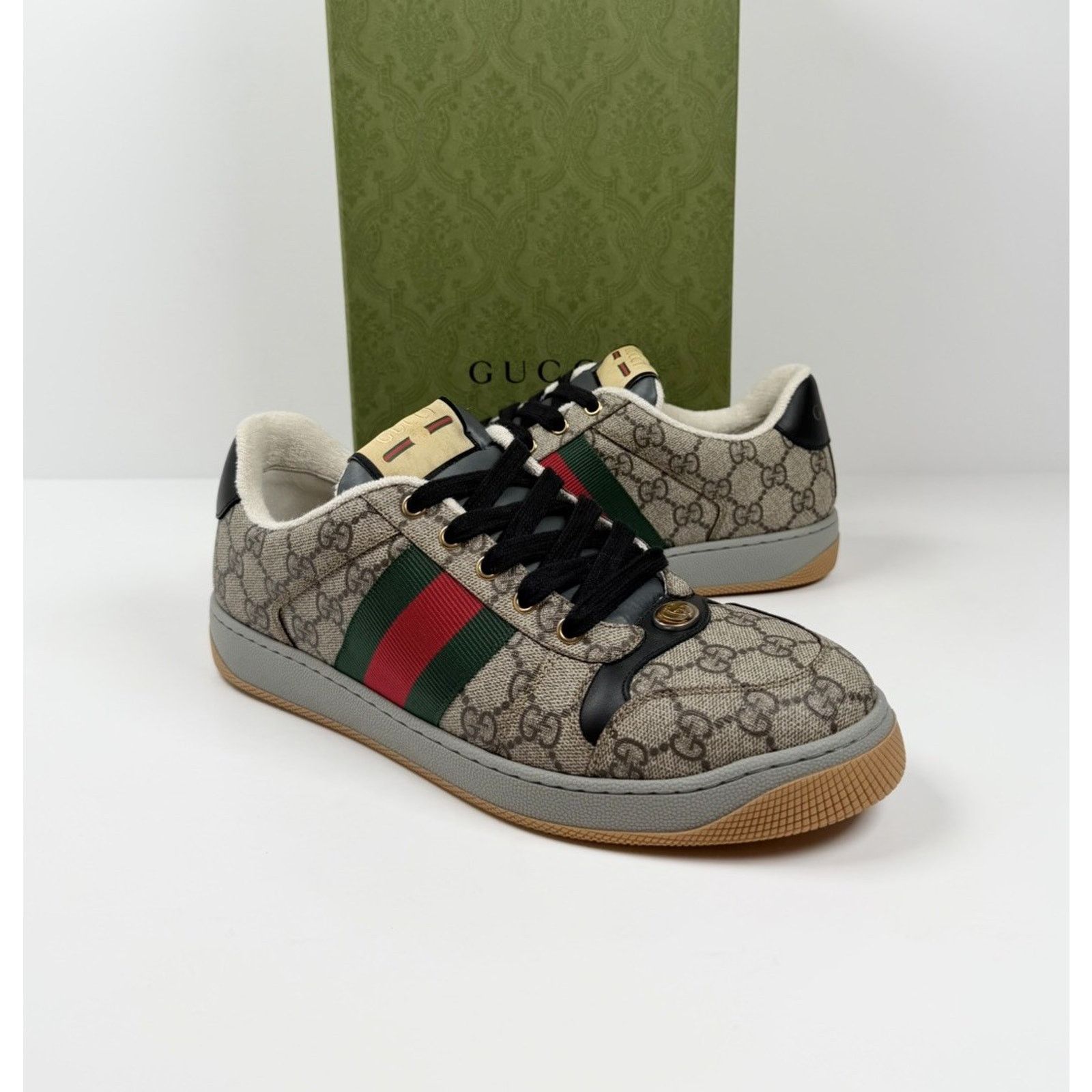 Gucci Size 8.5US - Gucci Screener Beige Monogram NEW/RETAIL $1.1K! Size US 8.5 / EU 41-42 - 2 Thumbnail