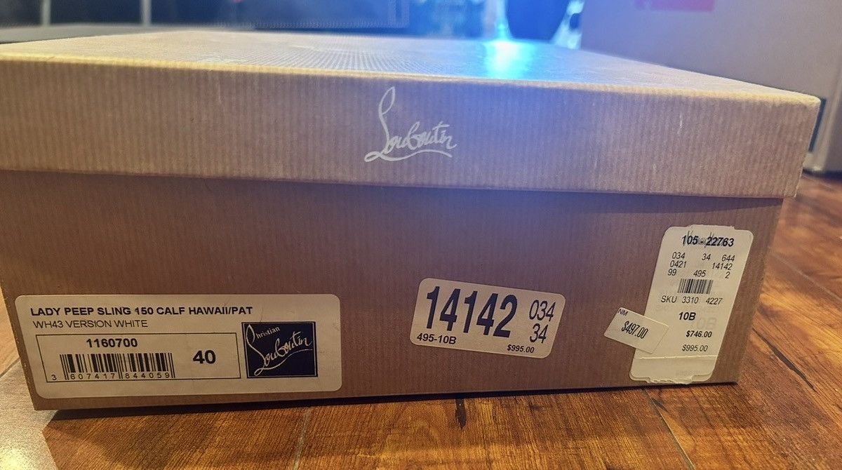 Christian Louboutin Christian Louboutin Lady Peep Sling Floral Hawaiian Size US 10 / IT 40 - 4 Thumbnail