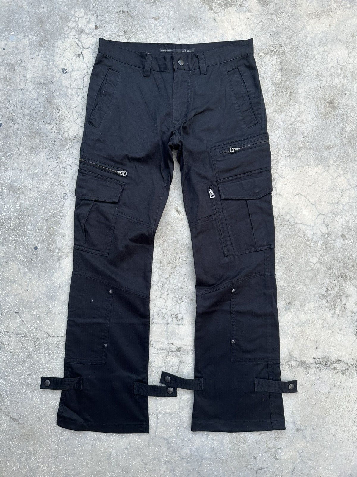 Tete Homme Vintage Tete Homme HBT Cargo Flare Trousers Pants Size US 32 / EU 48 - 2 Thumbnail