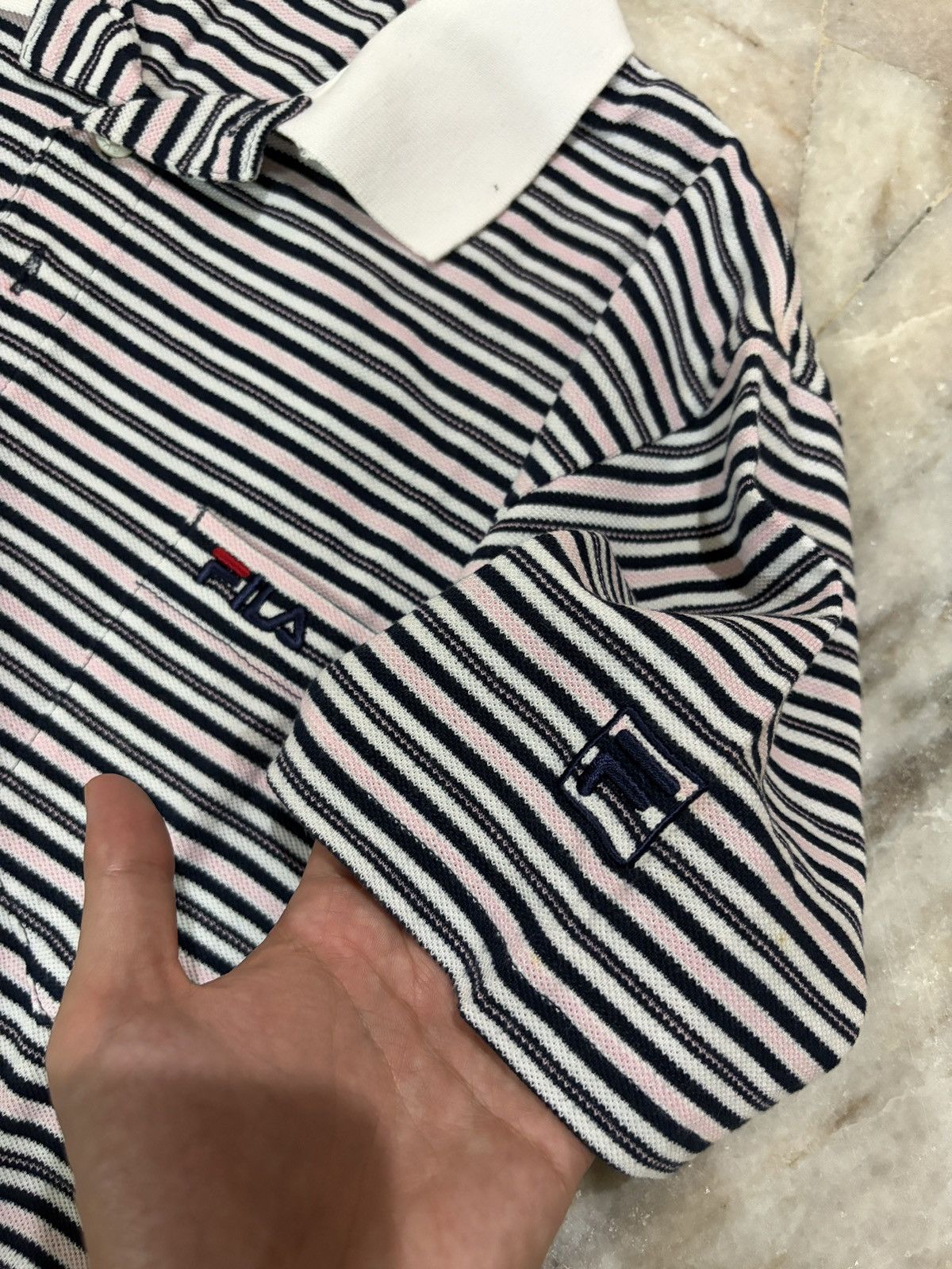 Fila Fila stripped polo shirt Size US L / EU 52-54 / 3 - 3 Thumbnail