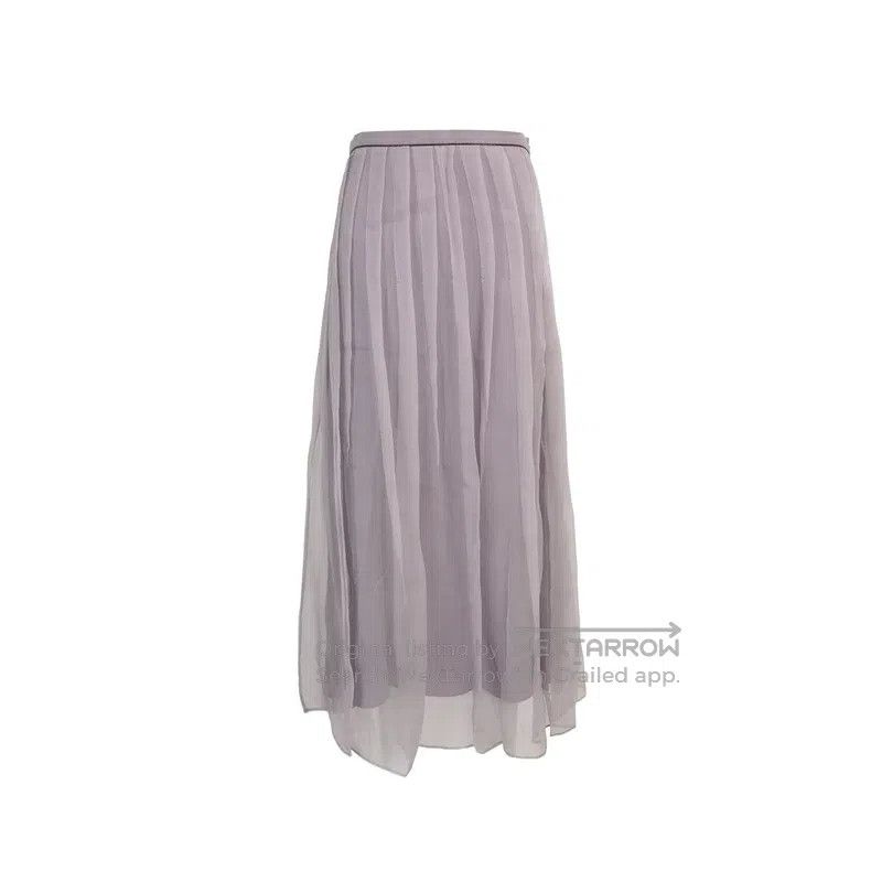 Brunello Cucinelli Brunello Cucinelli Silk solid half skirt Size 26" / US 2 / IT 38 - 1 Thumbnail