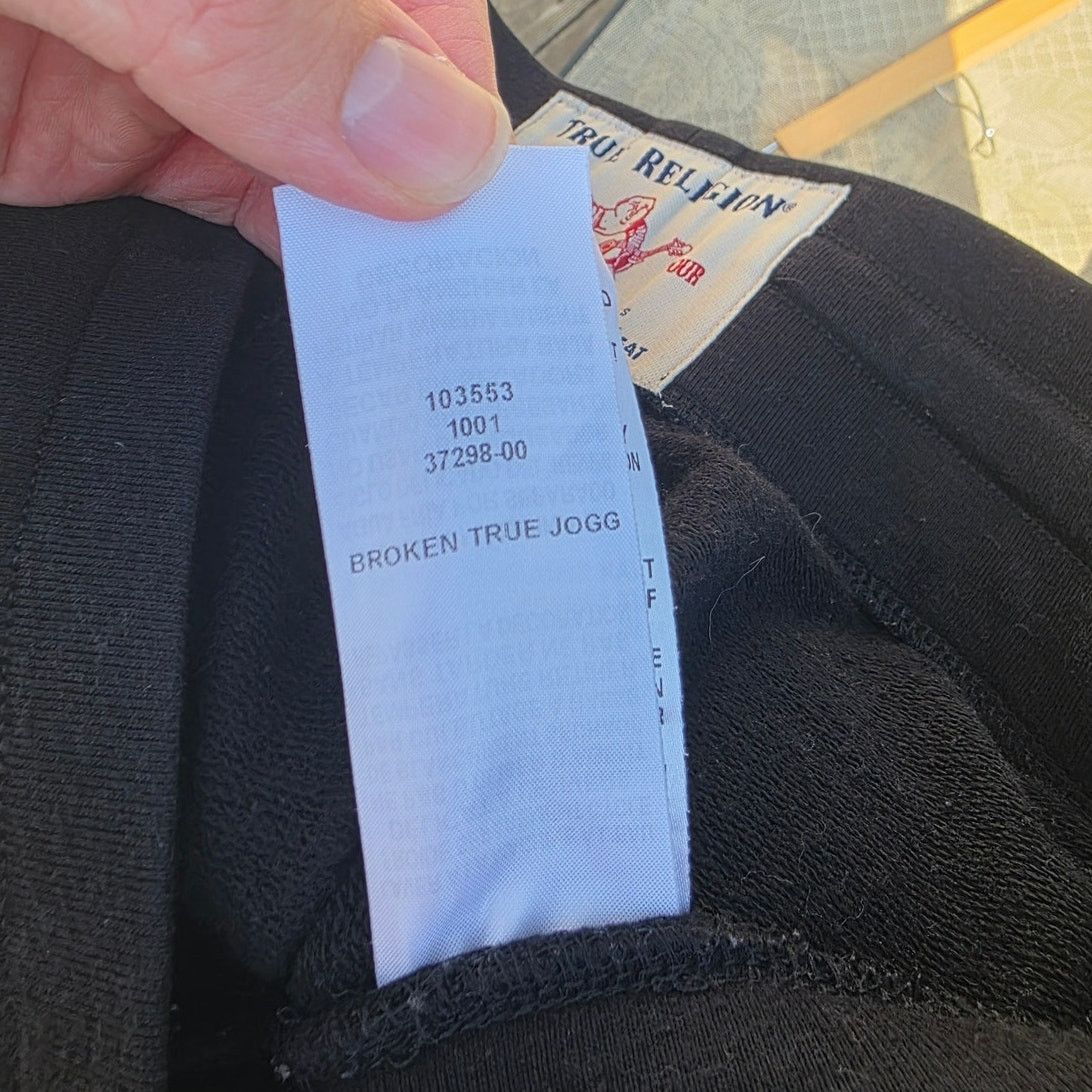 True Religion True Religion Broken Graphic Jogger Black Sweatpants Size US 32 / EU 48 - 4 Thumbnail