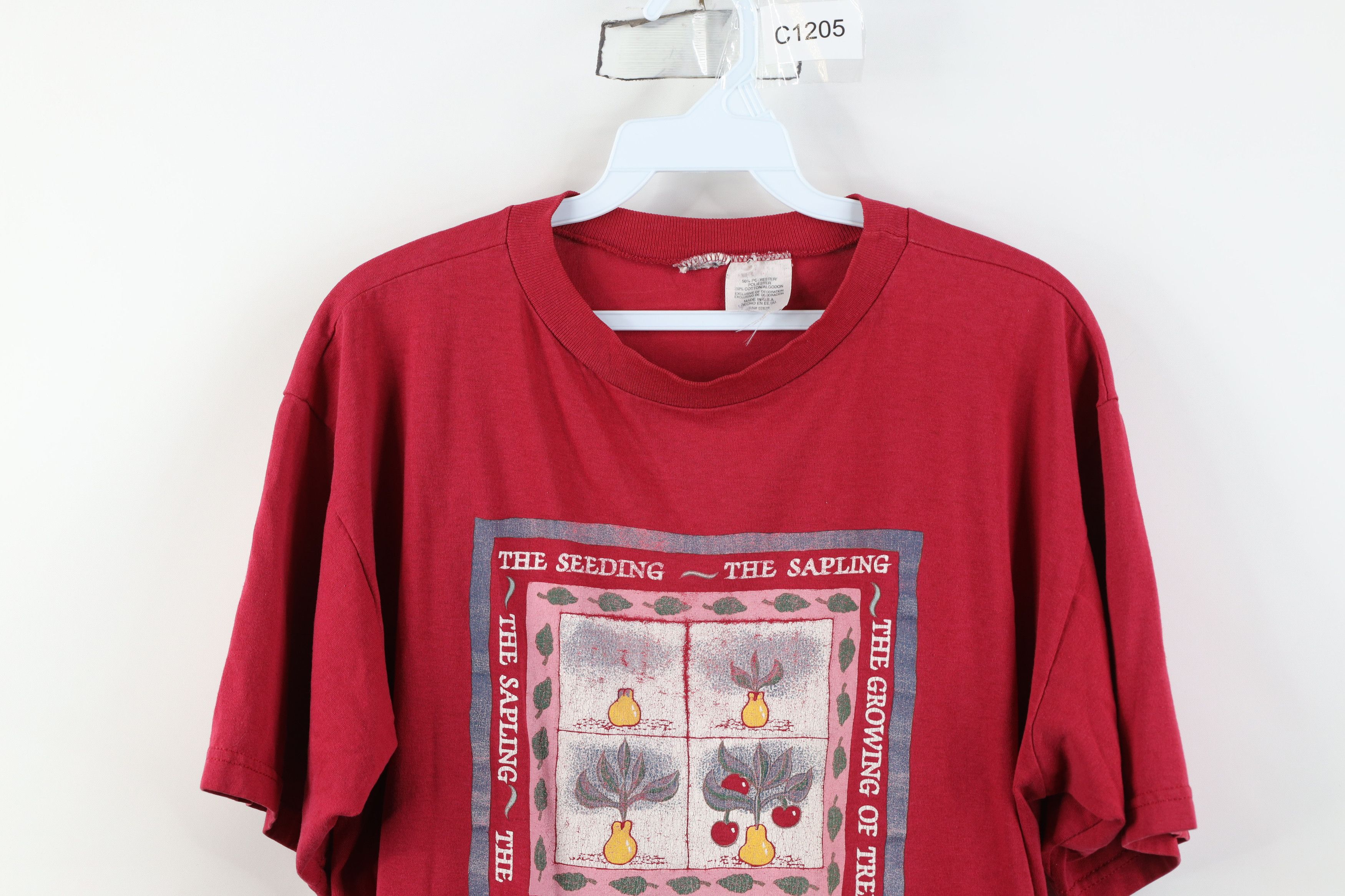 Vintage Vintage 90s Streetwear Fit Nature Tree Garden T-Shirt USA Size L / US 10 / IT 46 - 2 Thumbnail