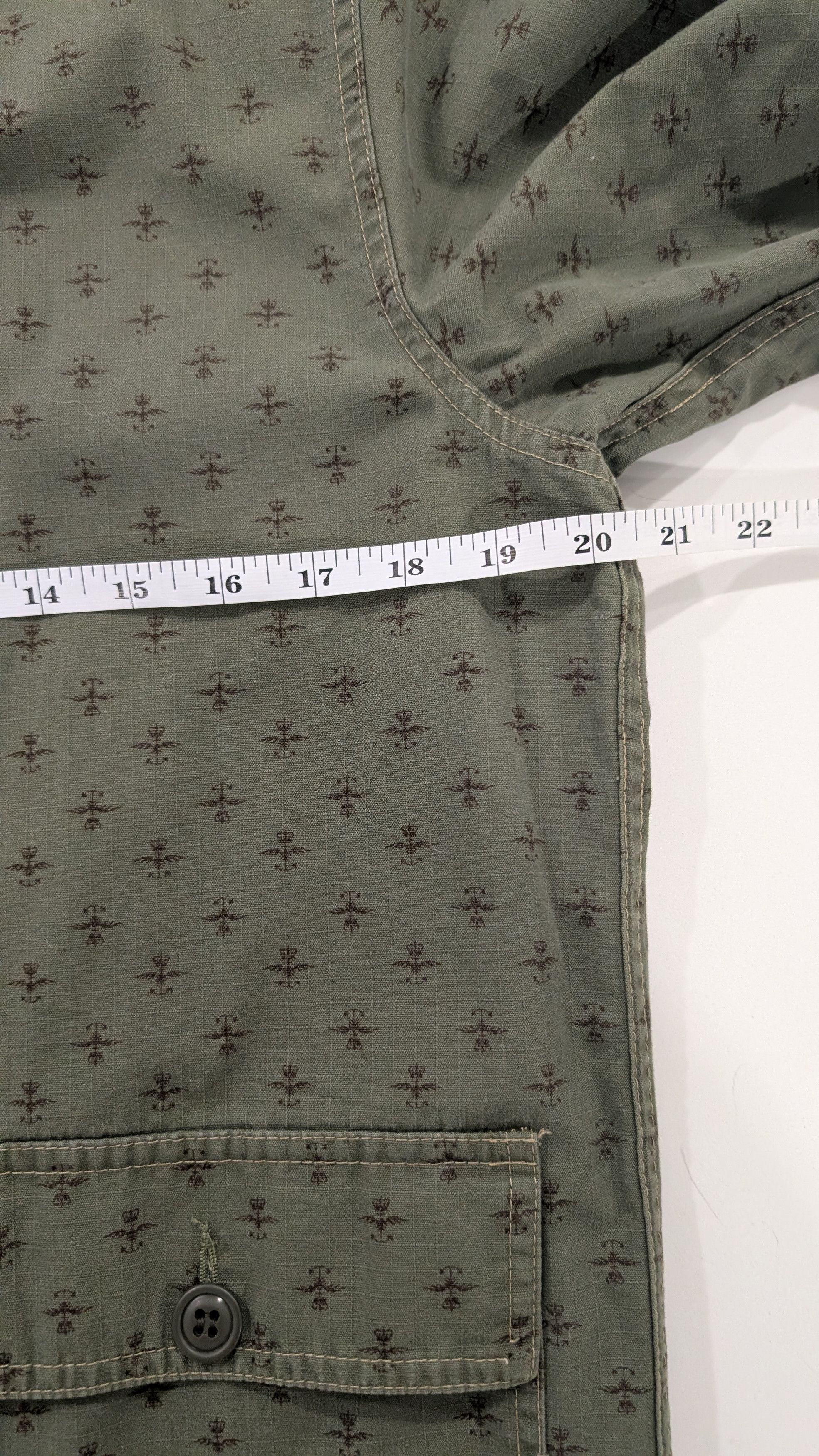 RRL Ralph Lauren RRL Evanston Camp Shirt Green Ripstop Cotton Size M Size US M / EU 48-50 / 2 - 9 Thumbnail
