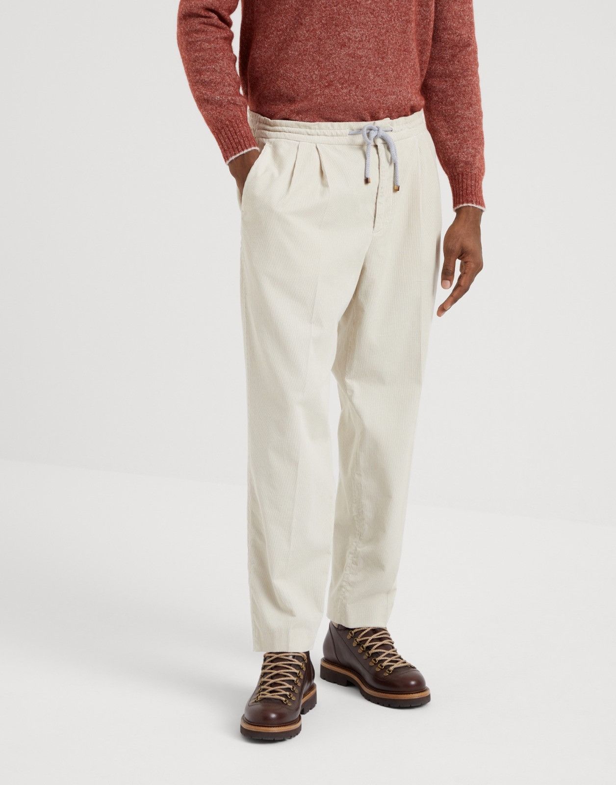 Brunello Cucinelli o1la1rc1a0925 Pants in Ivory Size US 34 / EU 50 - 1 Thumbnail