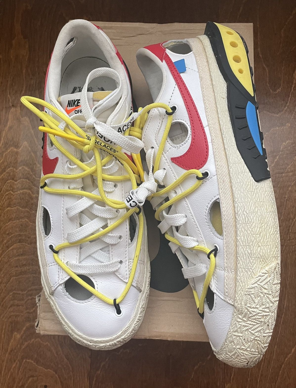 Nike × Off-White Off-White x Blazer Low “White University Red” Size US 9 / EU 42 - 3 Thumbnail