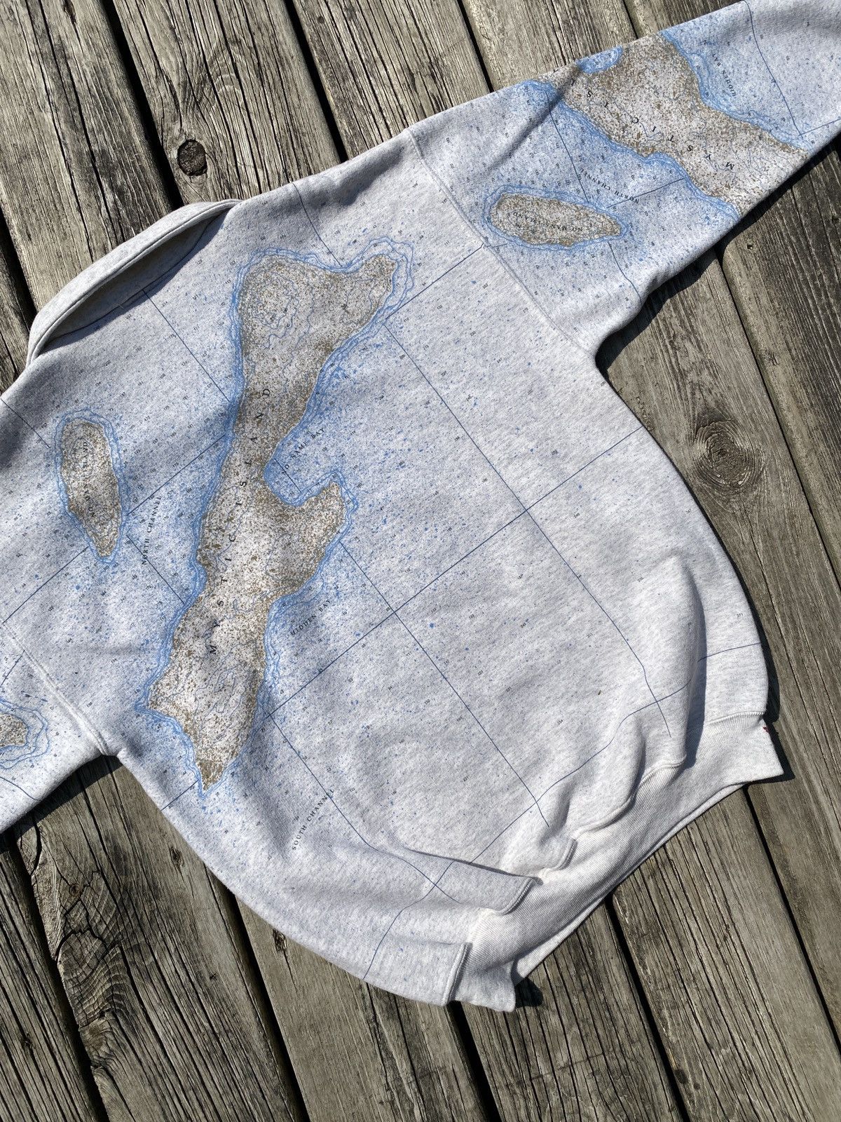 Vintage 90s New Jersey sailing map sweatshirt sz M Size US M / EU 48-50 / 2 - 7 Thumbnail