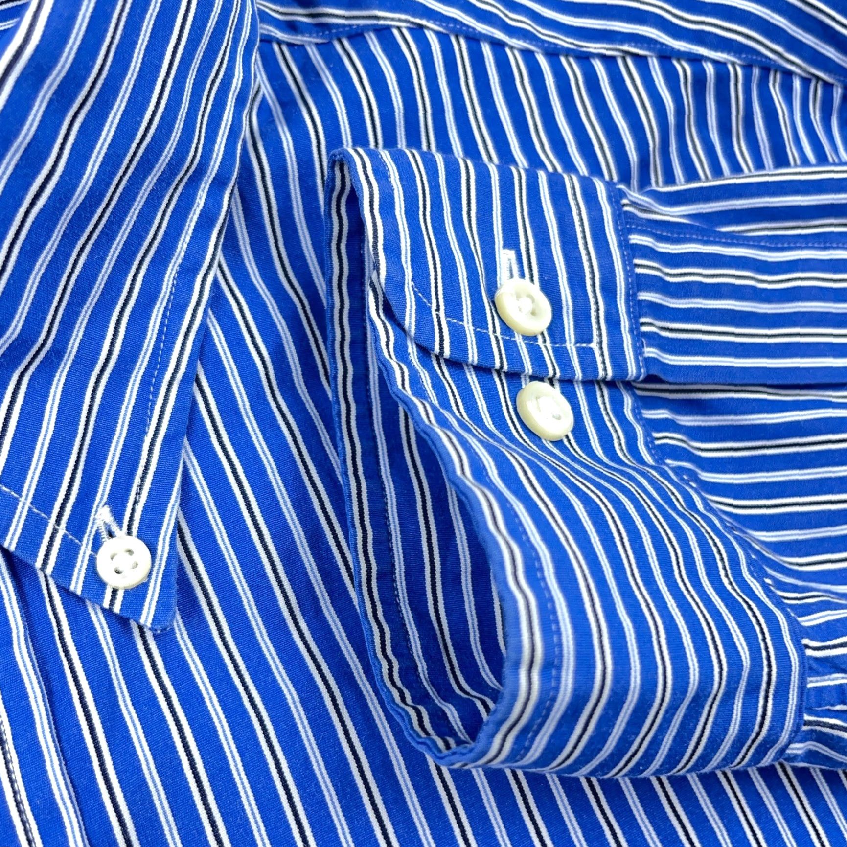 Ralph Lauren Ralph Lauren Shirt Men 16.5 34 Blue Button-Up Striped Poplin Dress Custom Fit Boyfriend Classic American Preppy N/A Mens Size 46R - 5 Thumbnail