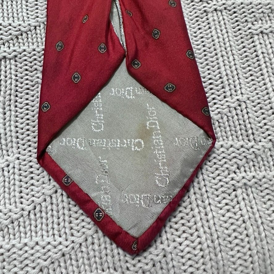 Dior Vintage Christian Dior red silk tie Size ONE SIZE - 4 Thumbnail