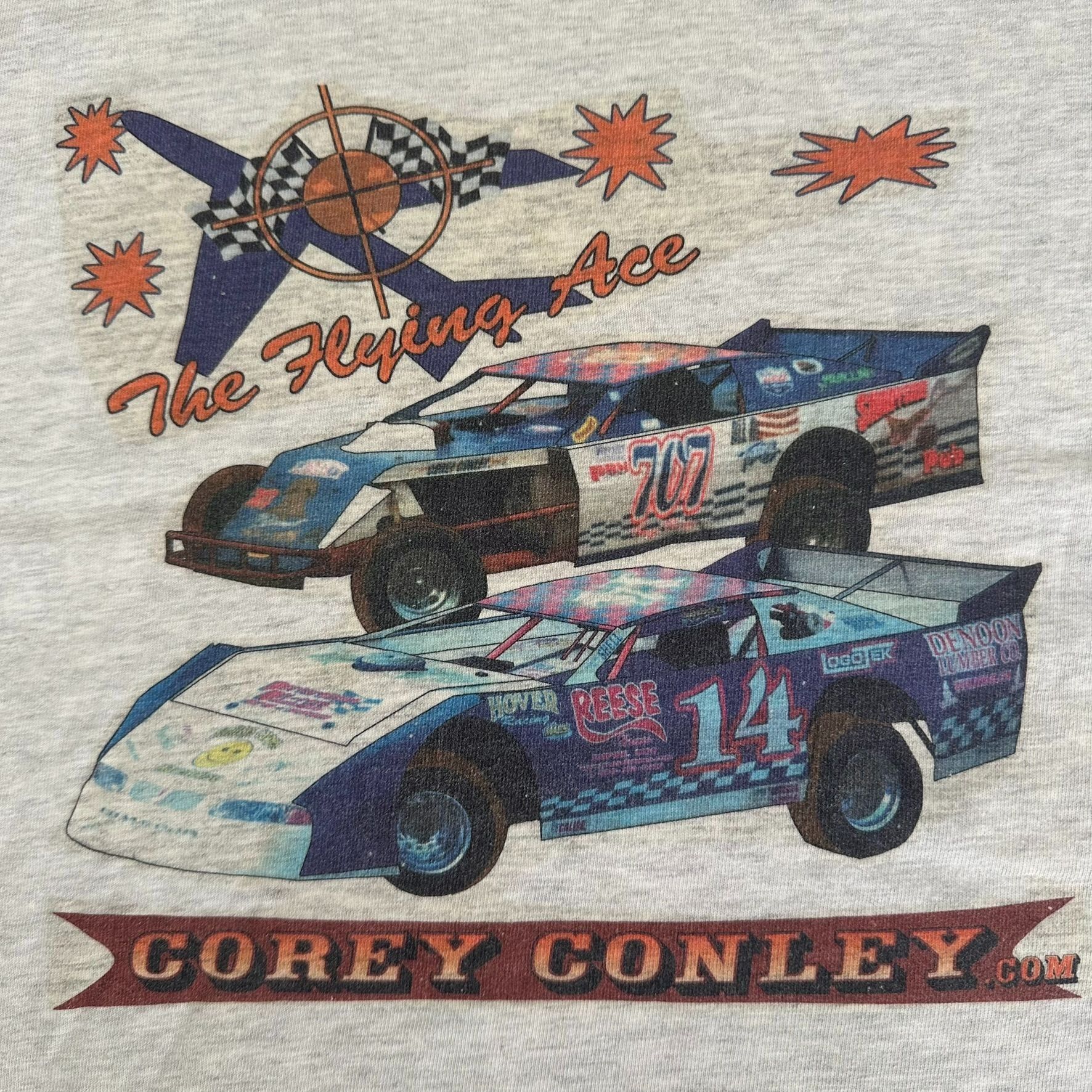 Hanes Vintage 90s Dirt Track Racing T-Shirt Off Road Rally Cars Gr Size US XXL / EU 58 / 5 - 2 Thumbnail