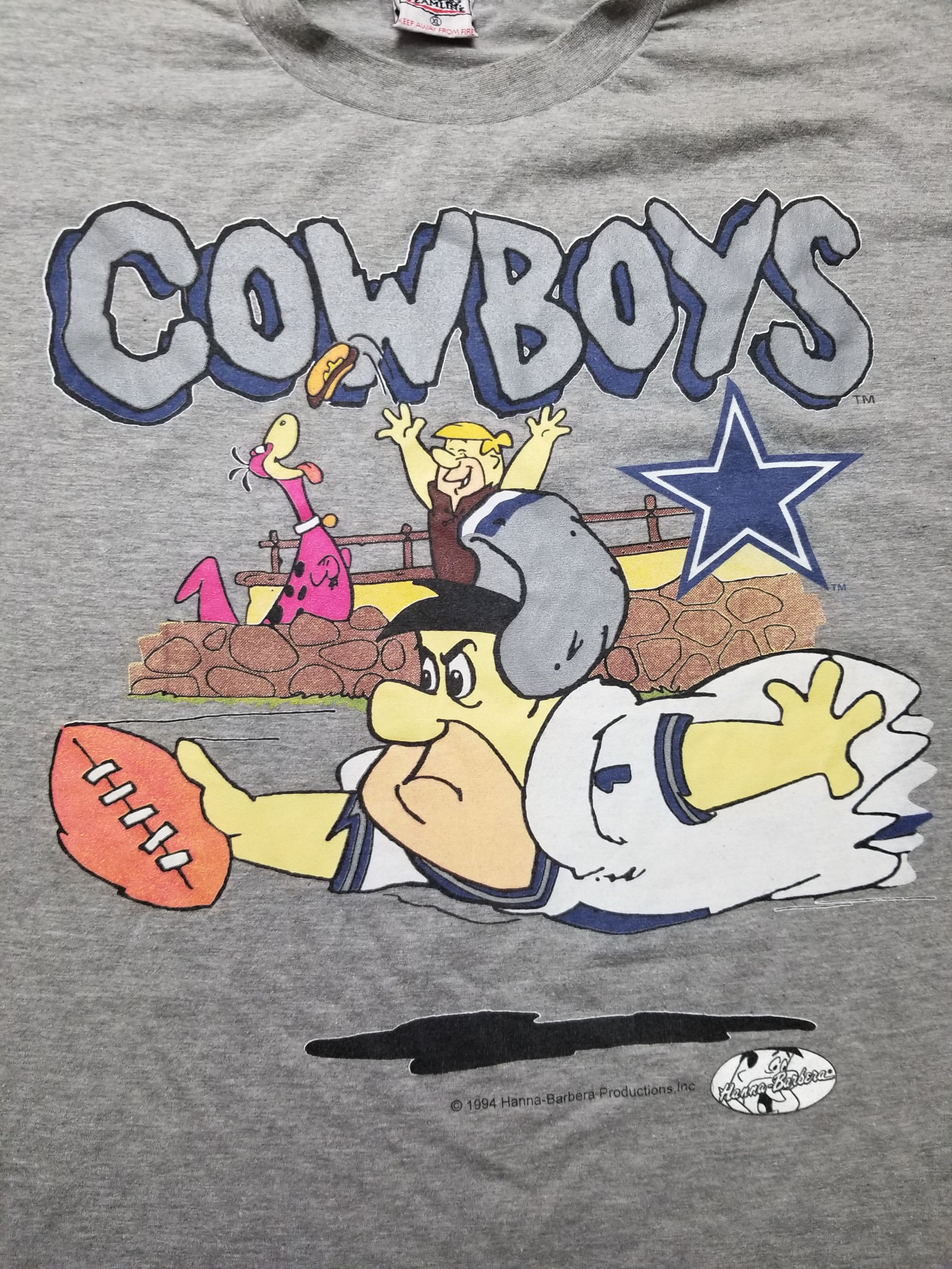 Other VTG Campri Teamline 1994 Dallas Cowboys Flintstones T-Shirt Size US XL / EU 56 / 4 - 7 Thumbnail