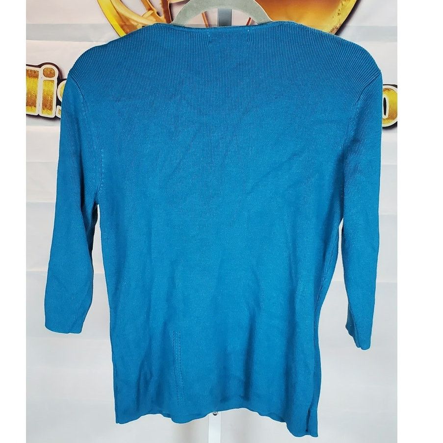 Other Dressbarn Blue Square Neck Knit Sweater Women’s Size XL Size XL / US 12-14 / IT 48-50 - 2 Thumbnail