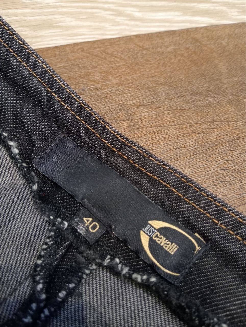Roberto Cavalli JUST CAVALLI BLACK FLARED DENIM PANTS Size 27" / US 4 / IT 40 - 7 Thumbnail