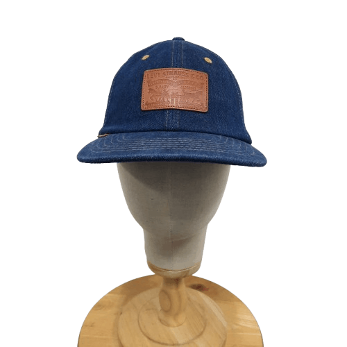 Levi's 💥 Levis lvc reproduction leather patch indigo denim cap Size ONE SIZE - 1 Thumbnail