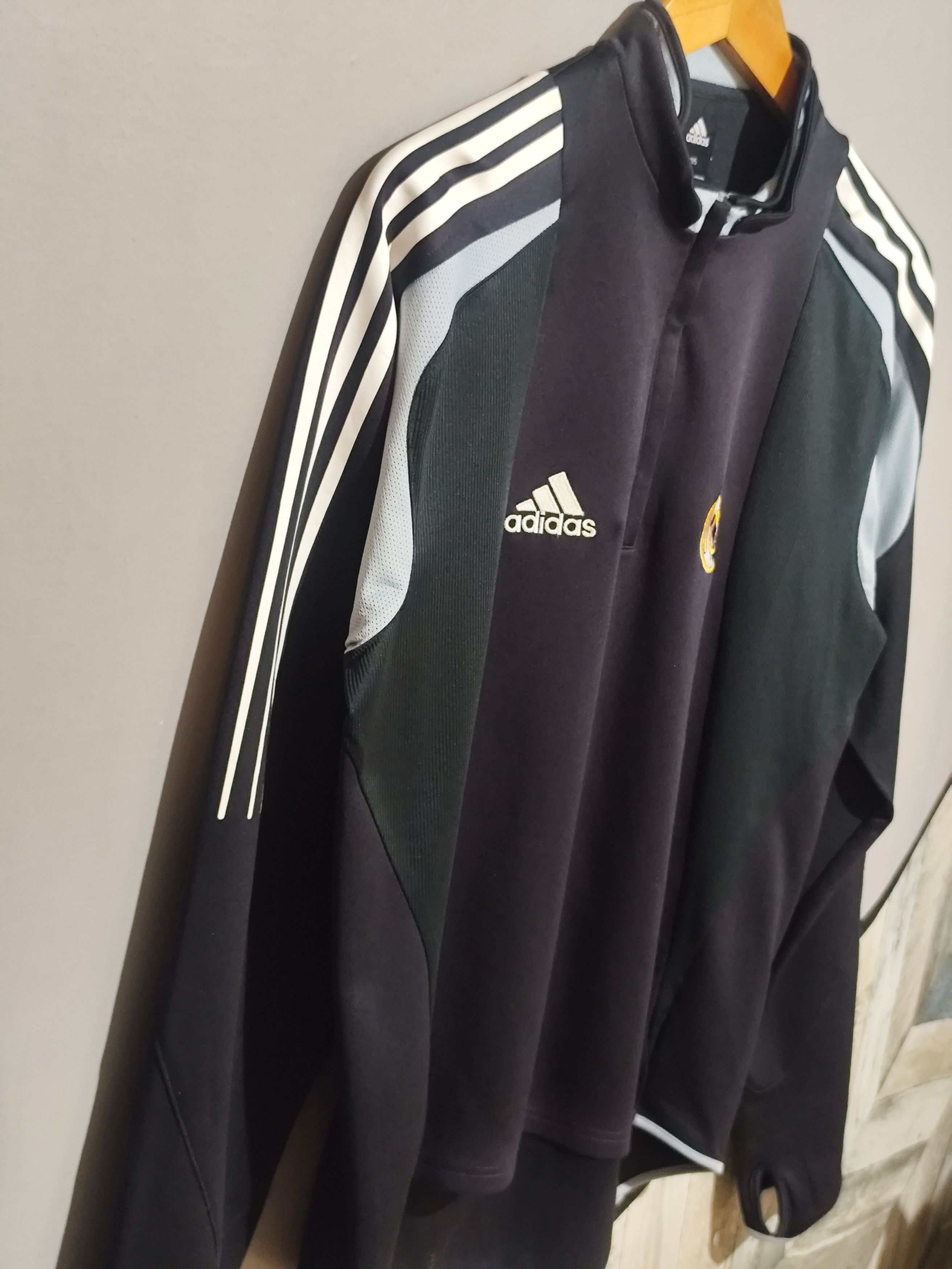 Adidas × Vintage Adidas x Real Madrid 2004 ⅓ Zipper Training Sweatshirthirt Size US L / EU 52-54 / 3 - 11 Thumbnail