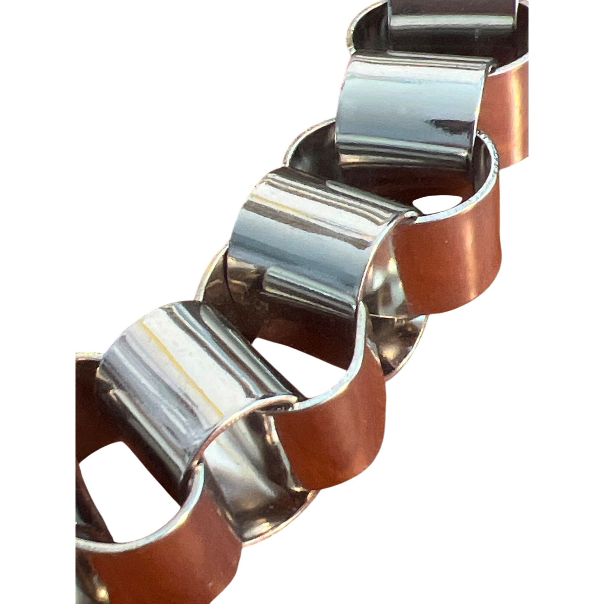 Other Chunky Silver Tone Metal Chain Link Necklace Statement Colla Size ONE SIZE - 2 Thumbnail