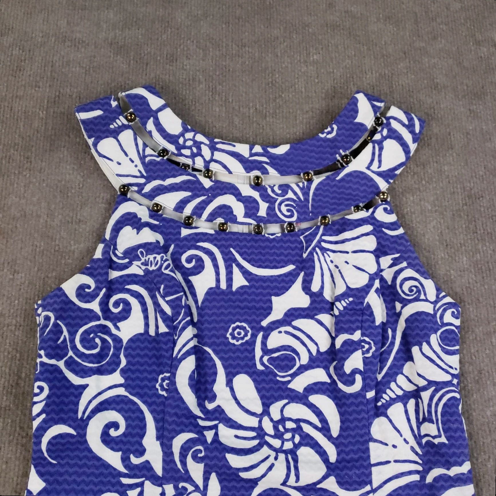 Lilly Pulitzer Lilly Pulitzer Lindy Dress Shift 0 Blue Beaded Size XS / US 0-2 / IT 36-38 - 7 Thumbnail