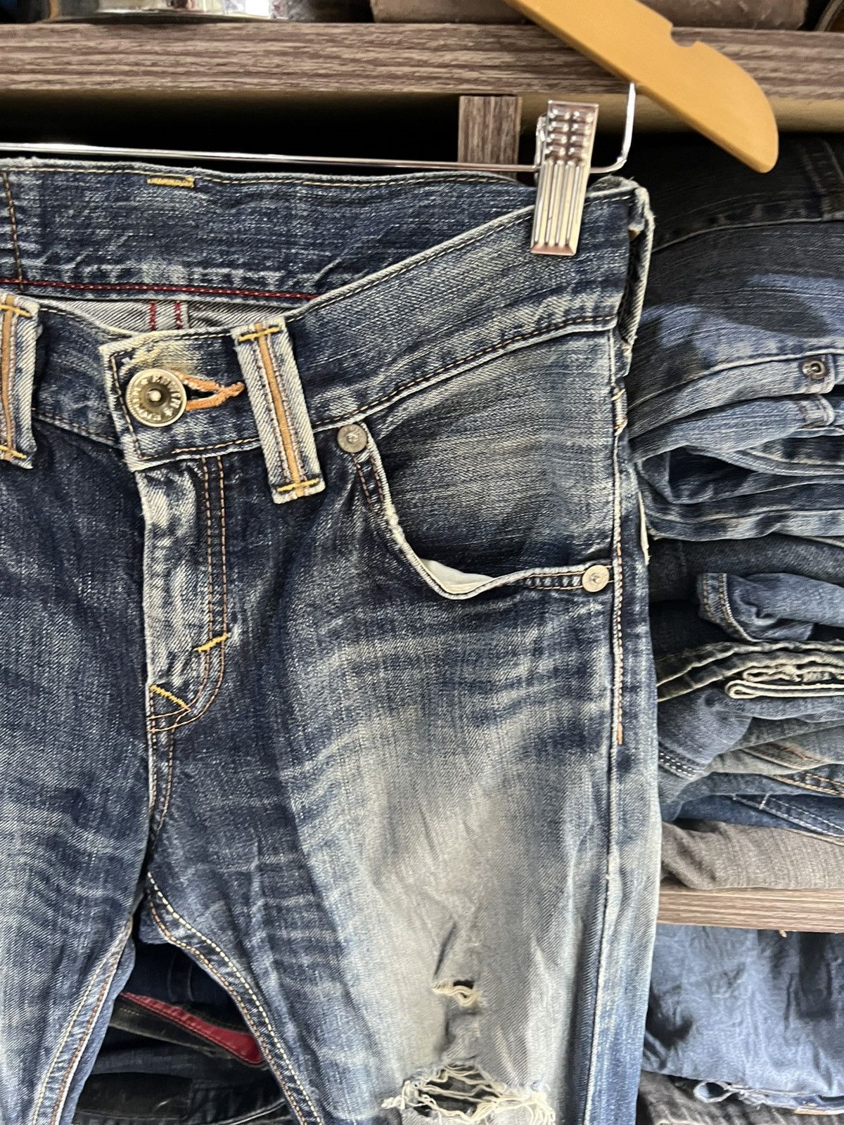 Edwin 🔥Rare Edwin Exclusive Vintage Distressed Denim Size US 29 - 10 Thumbnail