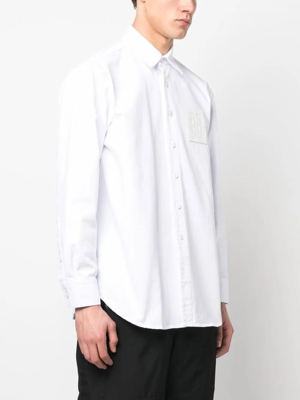 Raf Simons o1y0325 Logo Solid Color Shirt in White Size US M / EU 48-50 / 2 - 3 Thumbnail
