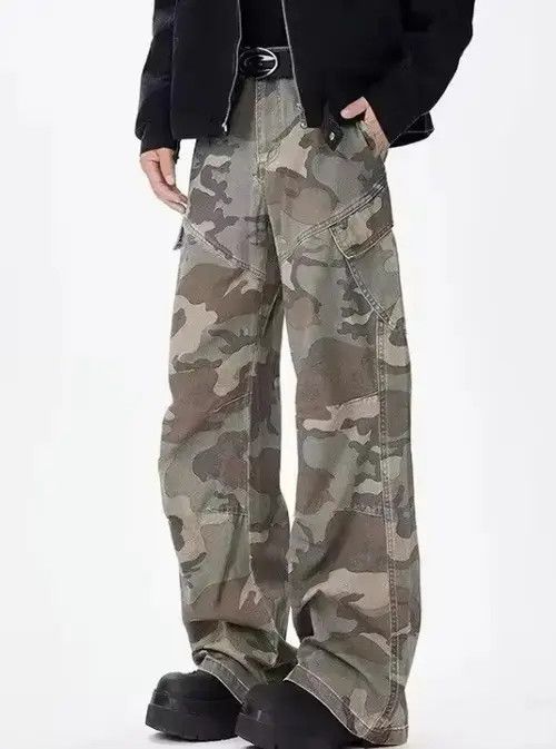 Jean Asakawa x Arisa Cargo Camo Stacked Pants Size US 27 - 4 Thumbnail