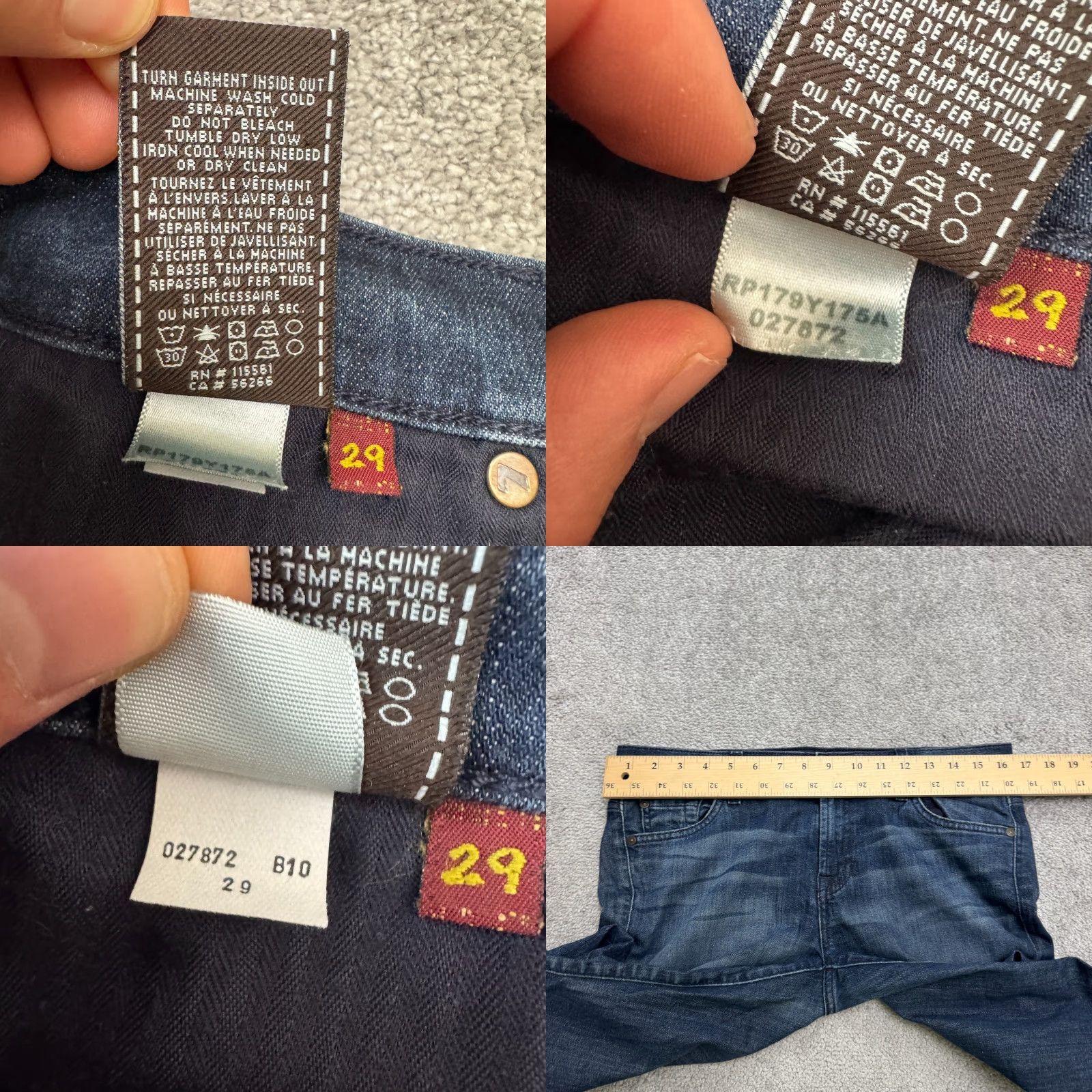 7 For All Mankind 7 For All Mankind Roxanne Straight Leg Ankle Denim Jeans Womens Blue 29 Mid Rise Jeans Size 29" - 9 Thumbnail
