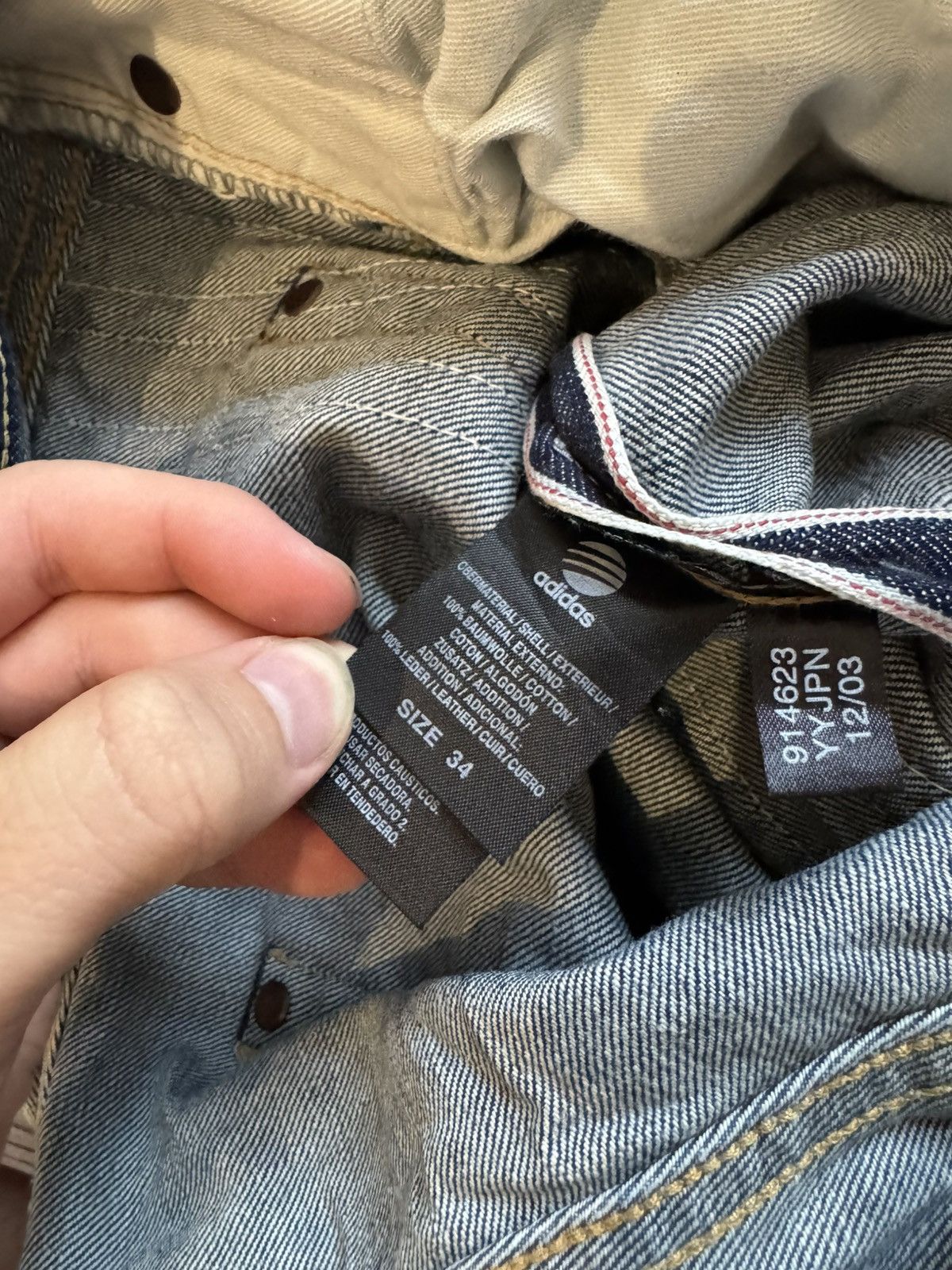 Y-3 Y-3 'SS/2004' RUNWAY 3-Stripe LOGO Blue Denim JEANS Sz 34 Size US 34 / EU 50 - 20 Thumbnail