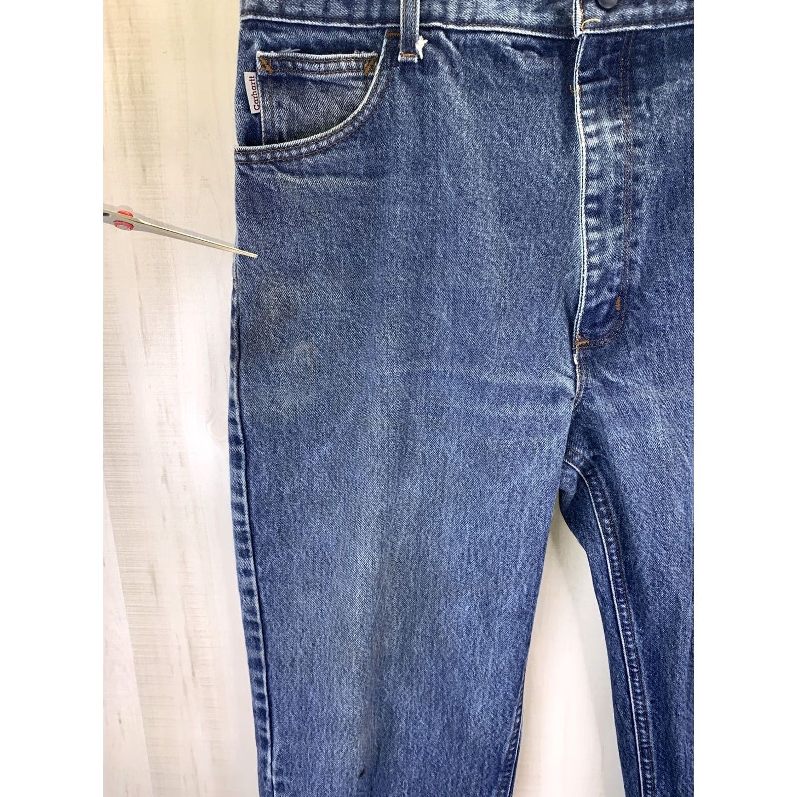 Carhartt Carhartt FR Jeans Mens Denim Straight Leg 40x32 11196 Blue Cotton Denim Fire Resistant Work Jeans Regular Mens Size US 40 / EU 56 - 6 Thumbnail