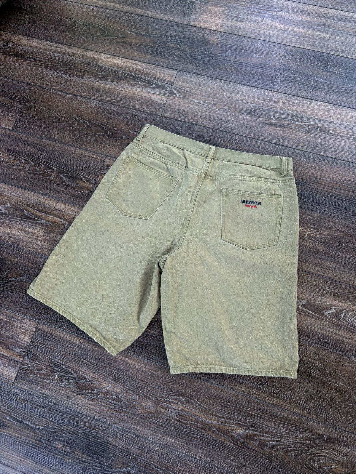 Supreme Supreme Baggy Denim Shorts Green | Grailed